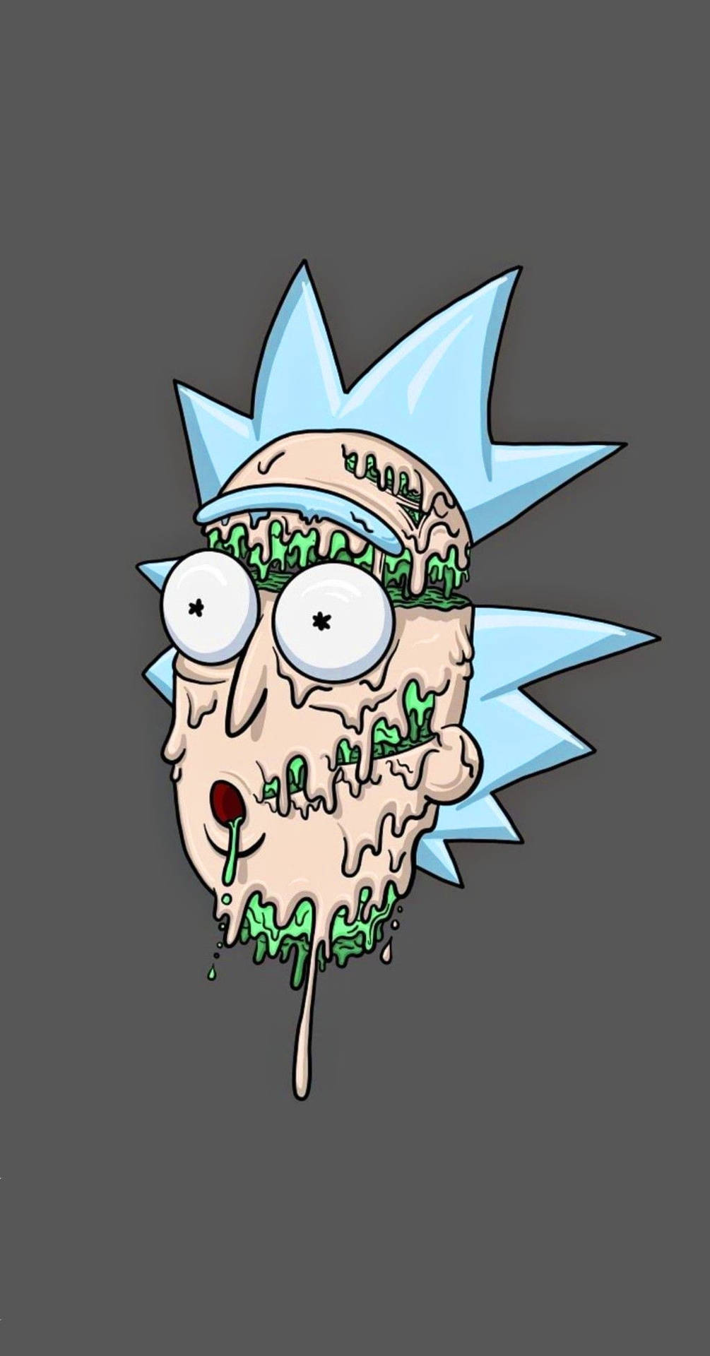 Melting Rick And Morty Trippy Background
