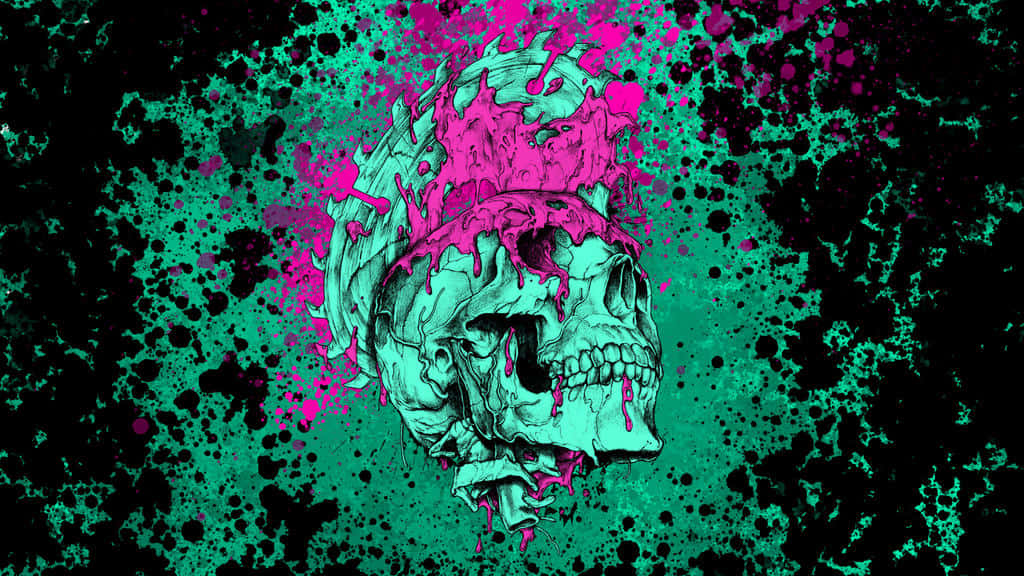 Melting Skull Artwork Background