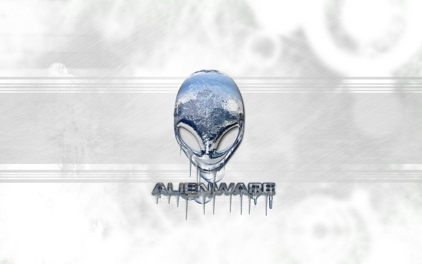 Melting White Alienware Art Background