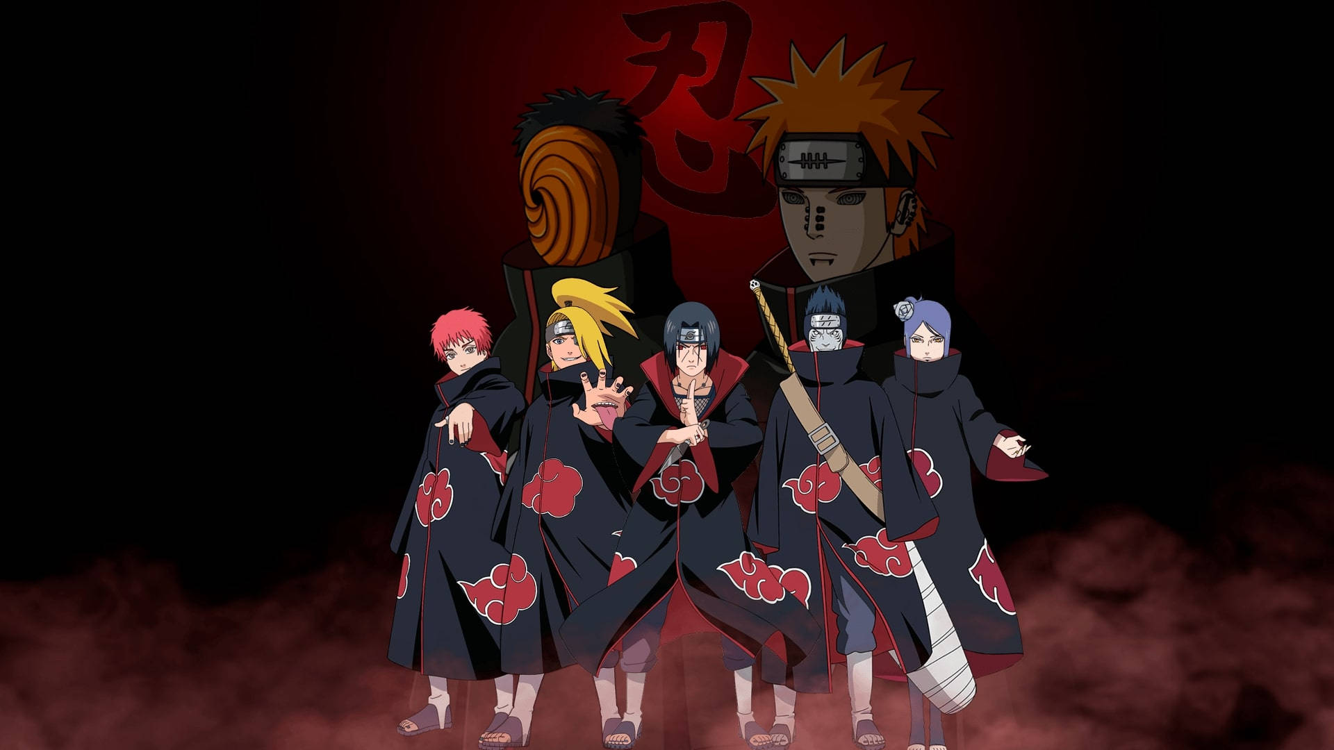 Members Of Akatsuki Pc Foggy Background