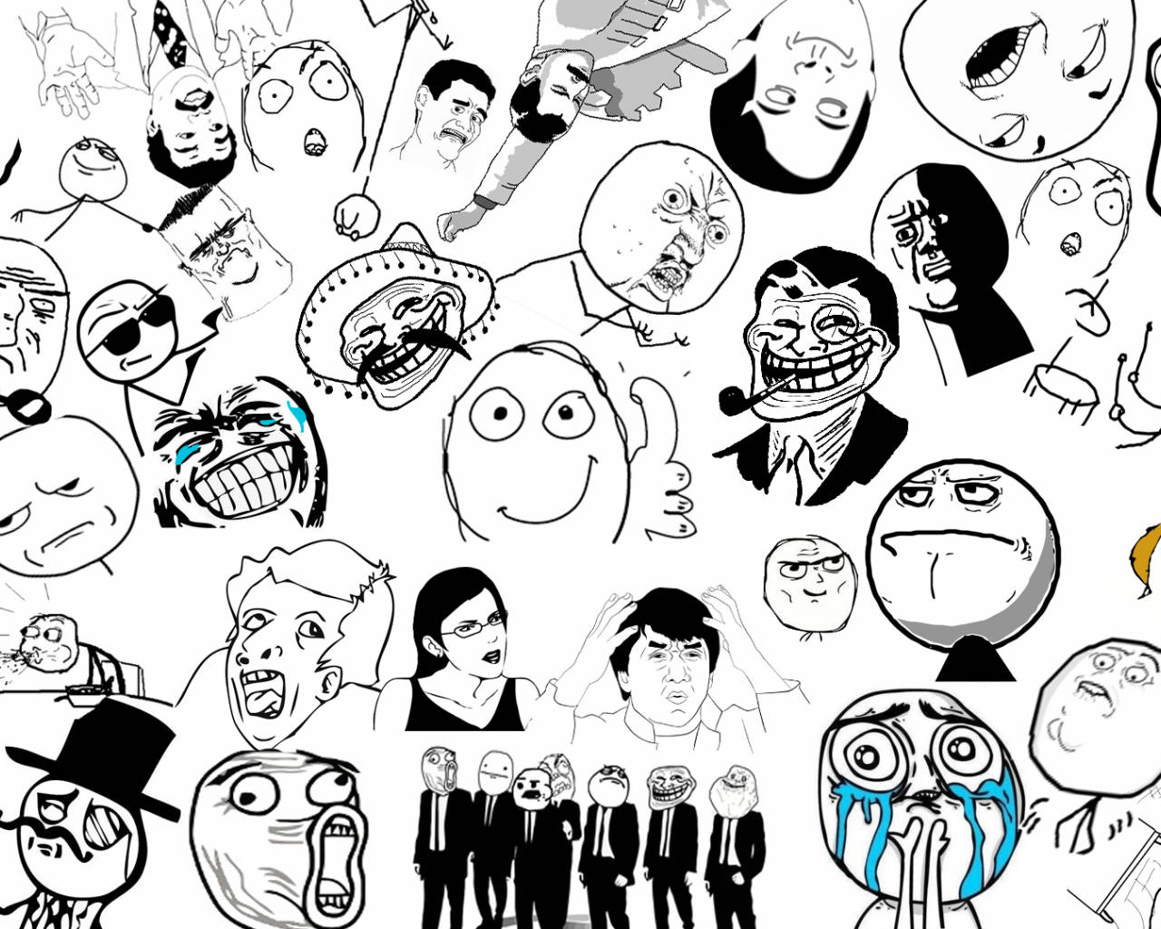 Meme Faces Drawing Background