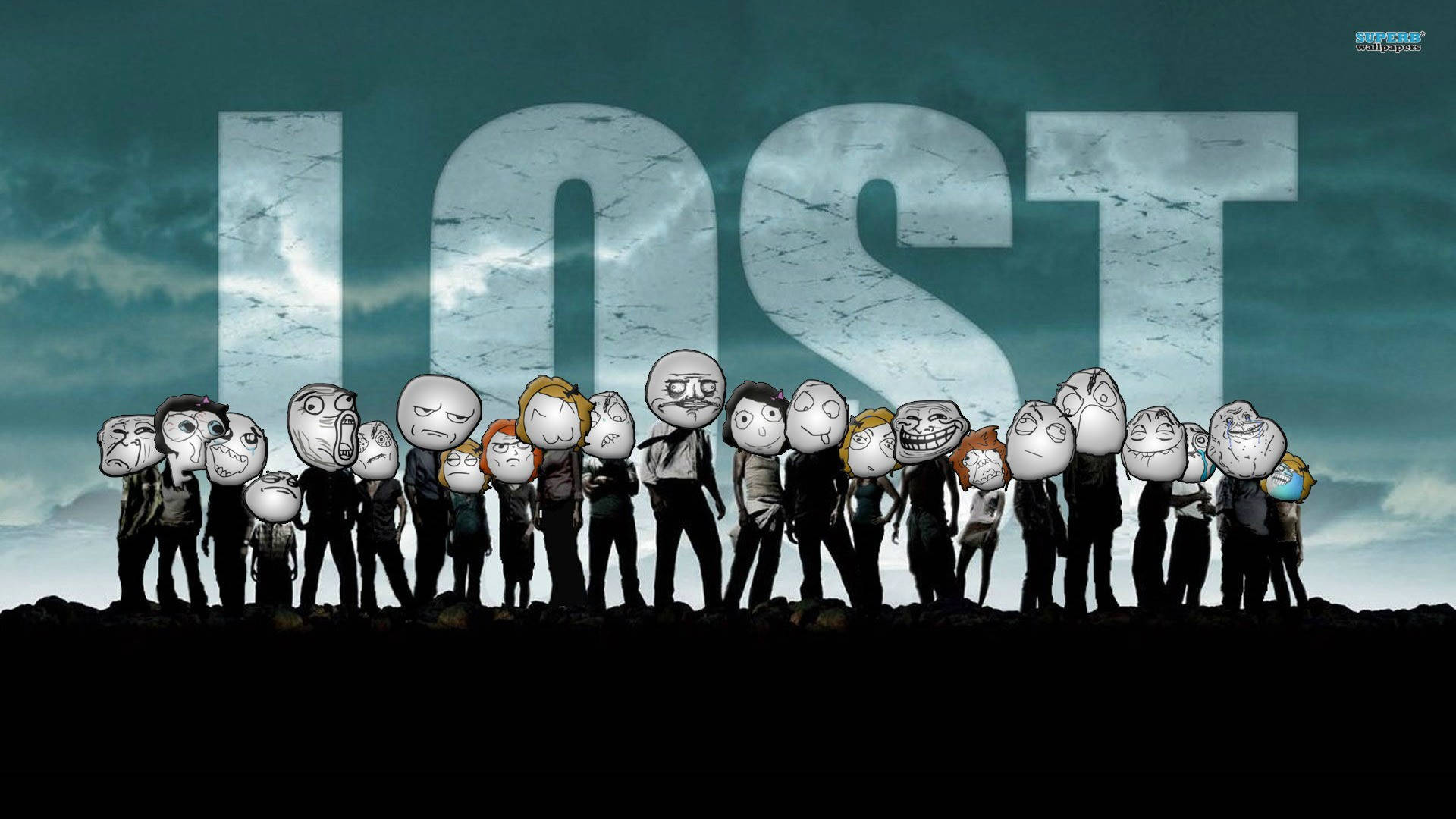 Meme Faces Lost Characters Background