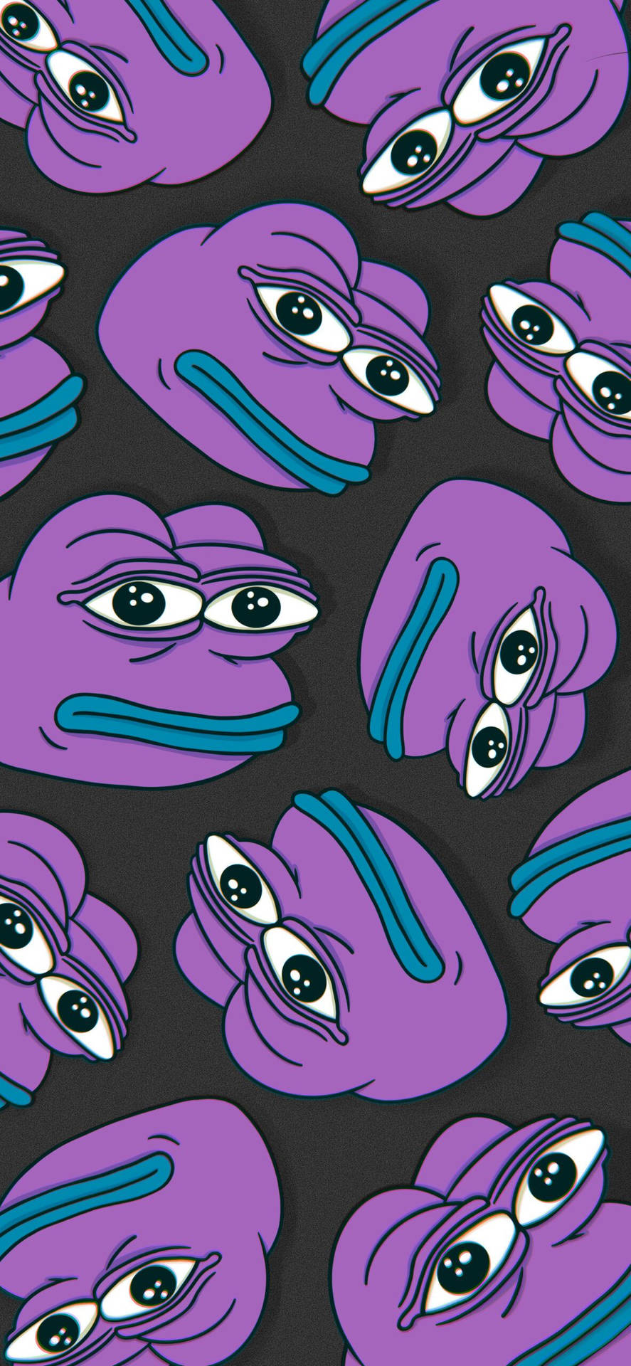 Meme Phone Purple Pepe Frog Background