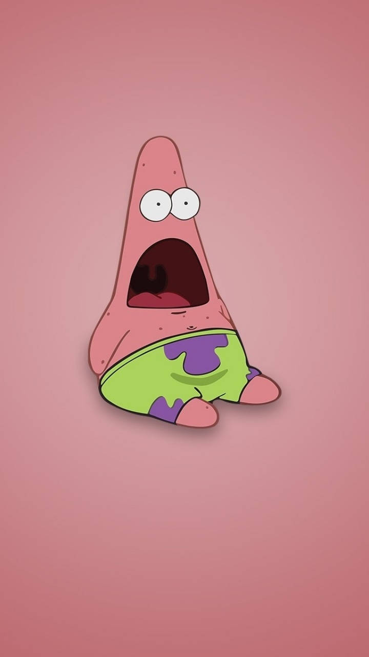 Meme Phone Shocked Patrick Star Background