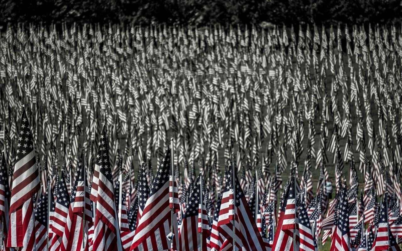 Memorial Day Sea Of Flags Background