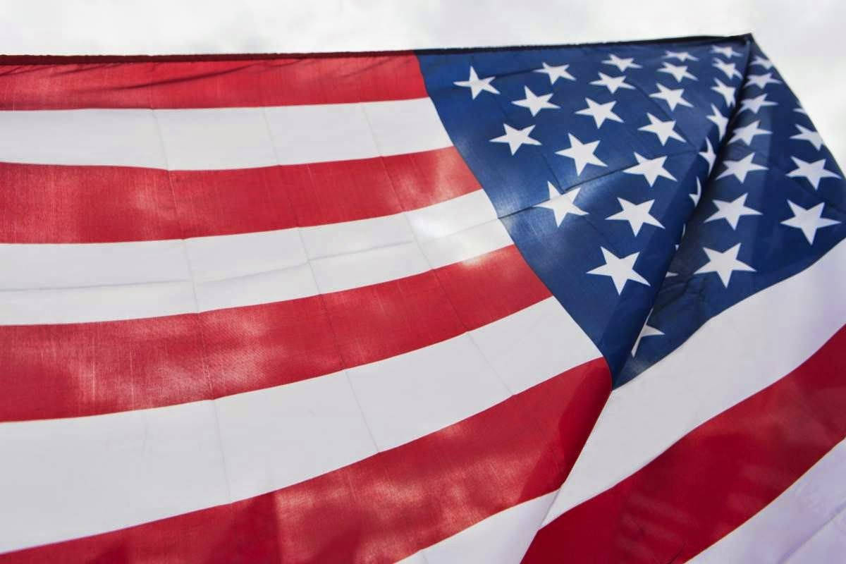Memorial Day Usa Flag Close Up Background