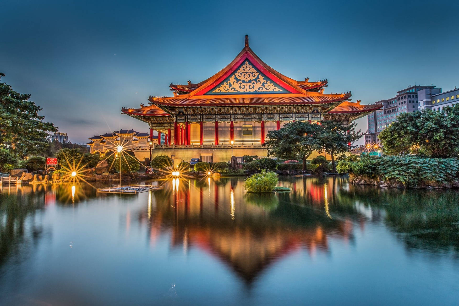 Memorial Hall In Taiwan Background