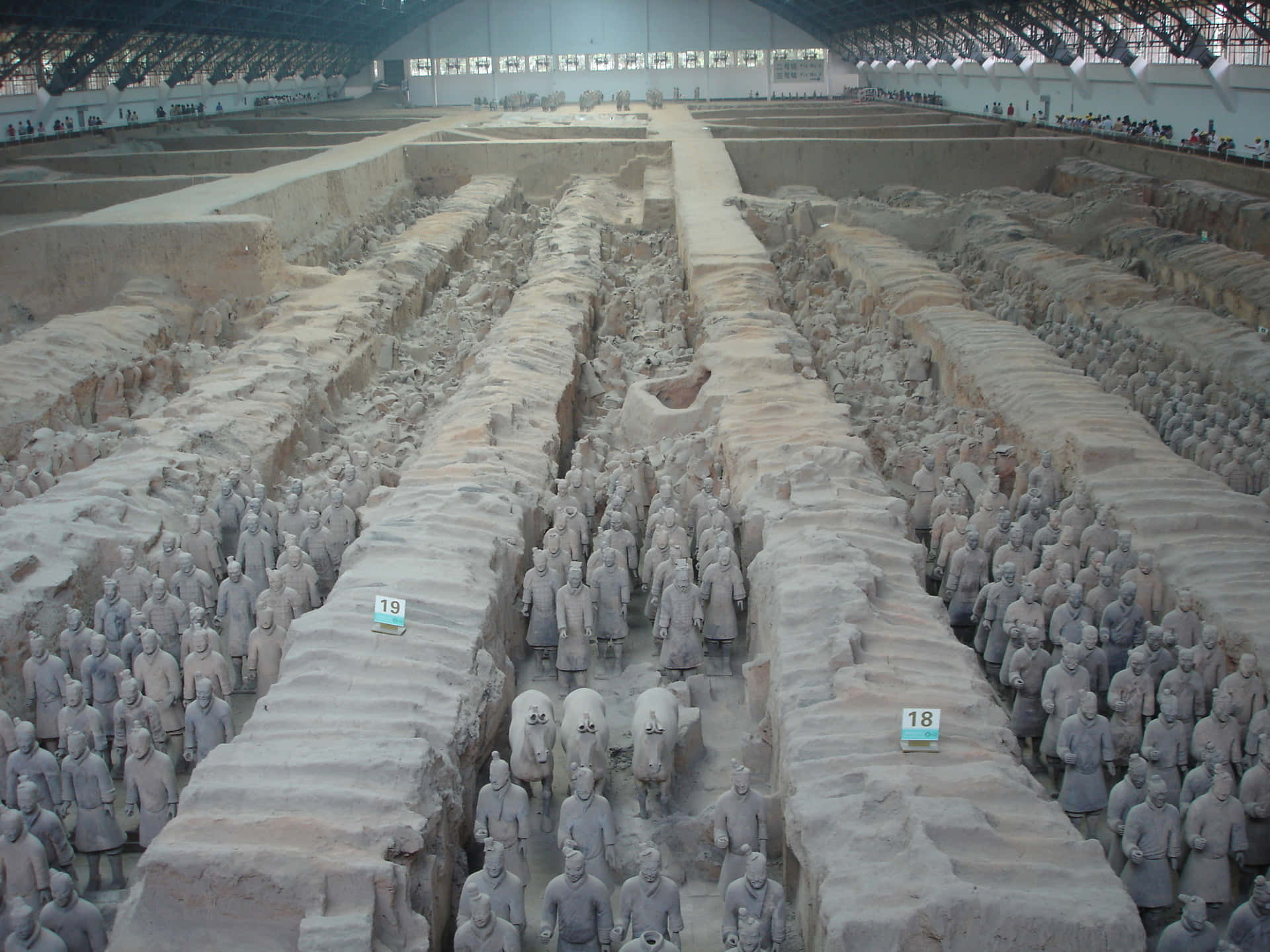 Memorial Terracotta Warriors Museum Interior Background