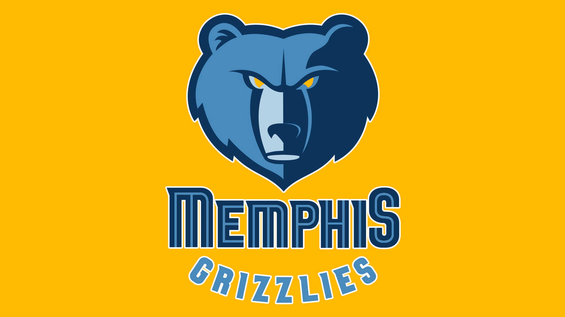 Memphis Grizzlies Yellow Plain Background