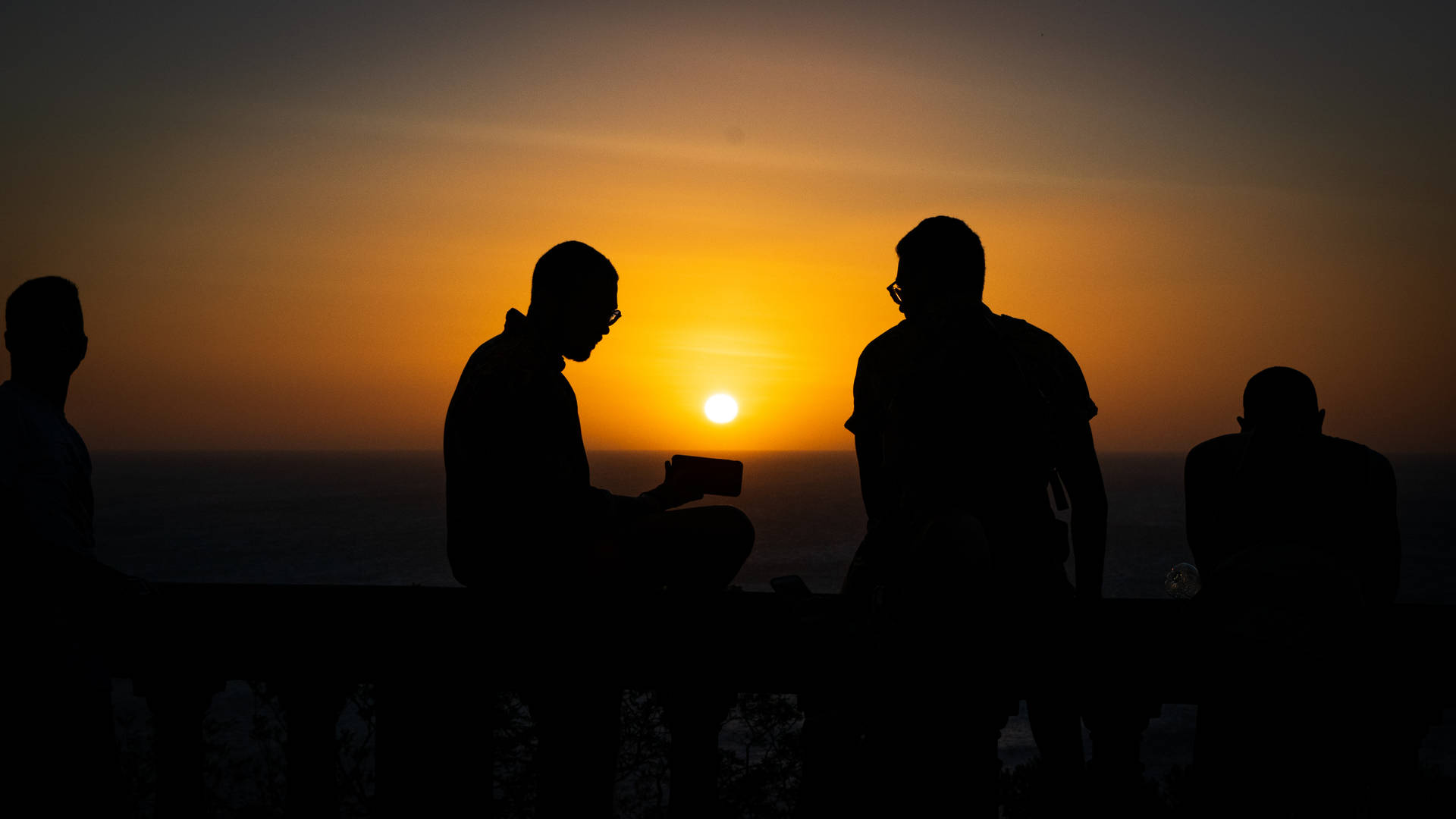 Men In Nicaragua During Sunset Background