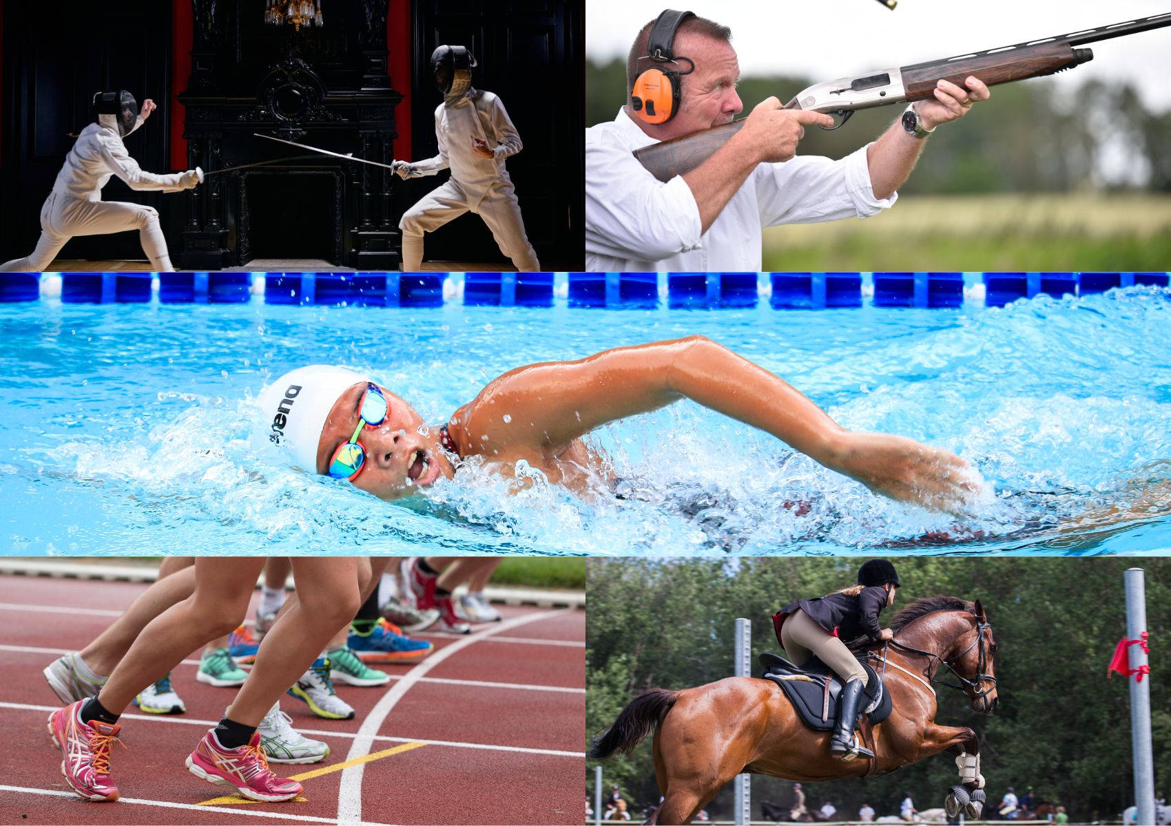 Men Into Sports Modern Pentathlon Background