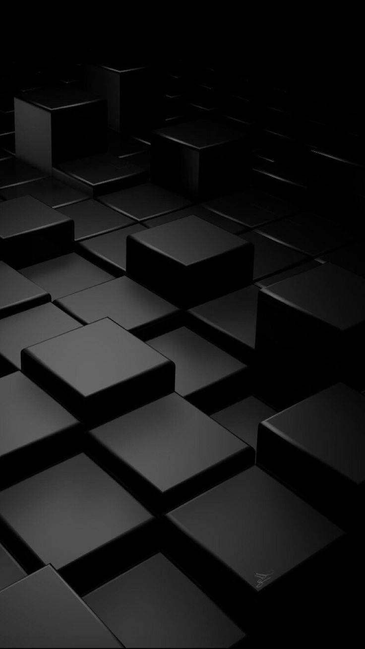 Men Phone 3d Black Blocks Background