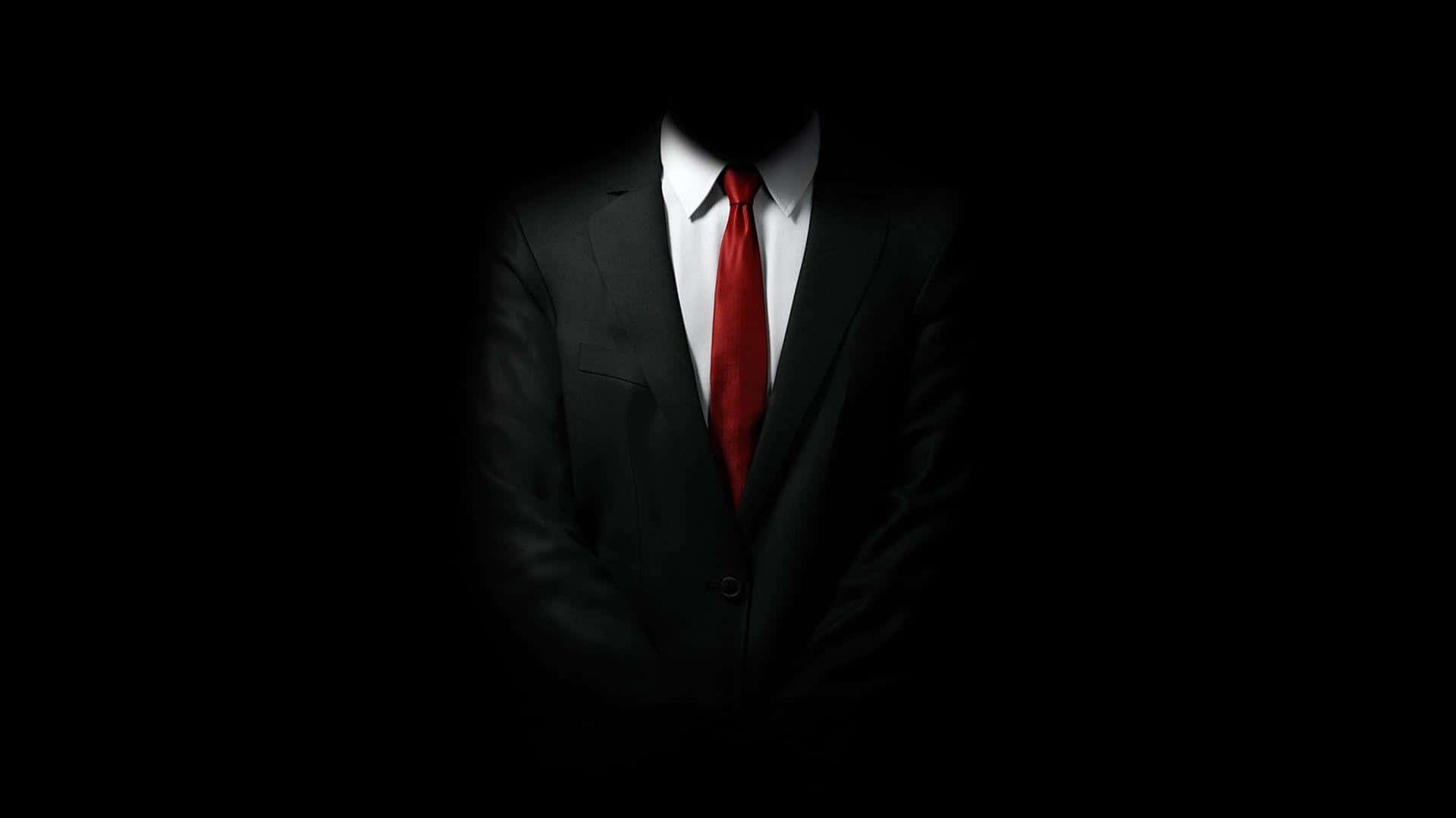 Men Suit In The Dark Background