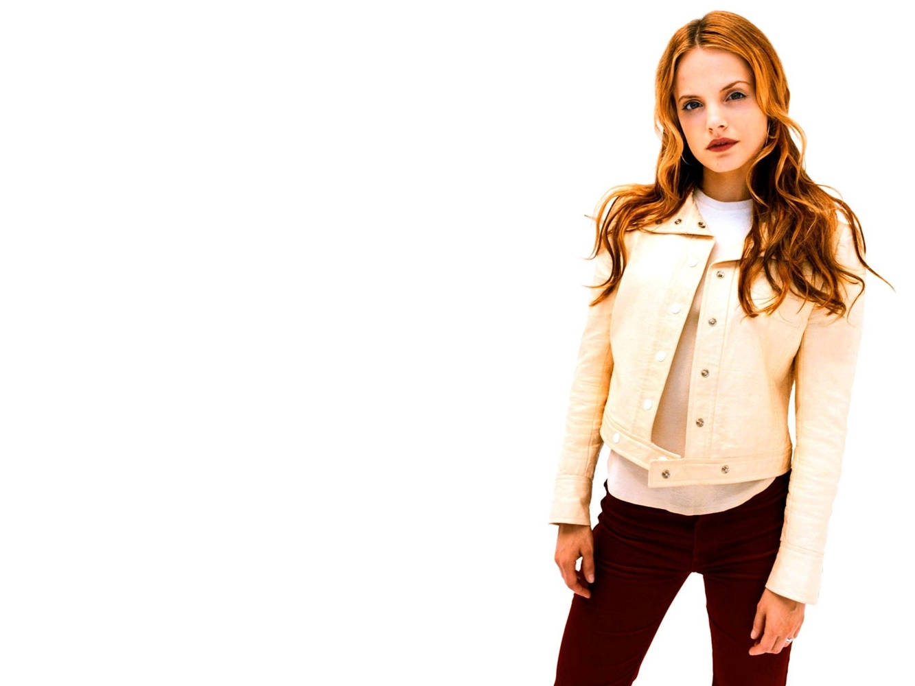 Mena Suvari White Jacket