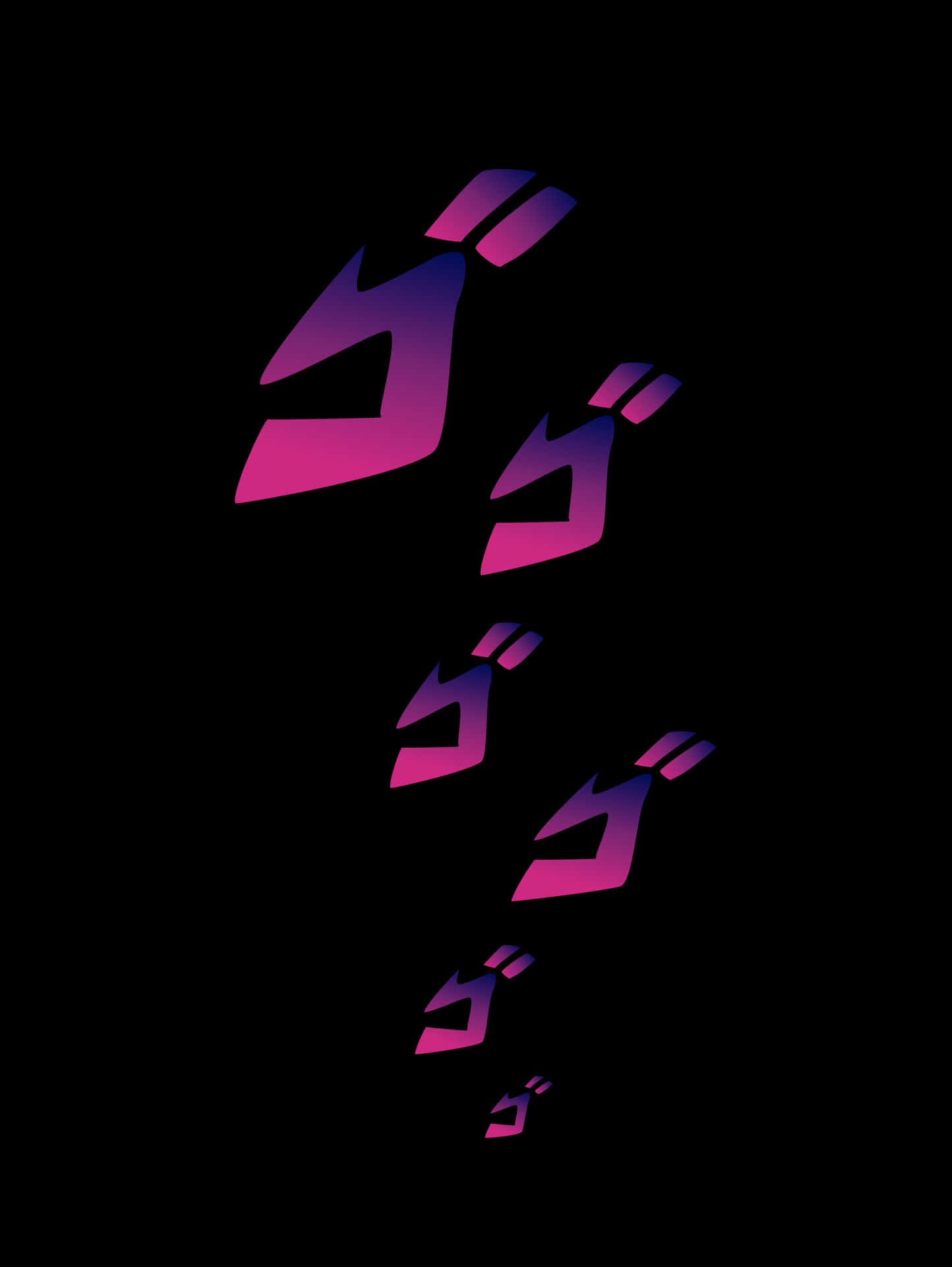 Menacing Kanji Of Jojo Background
