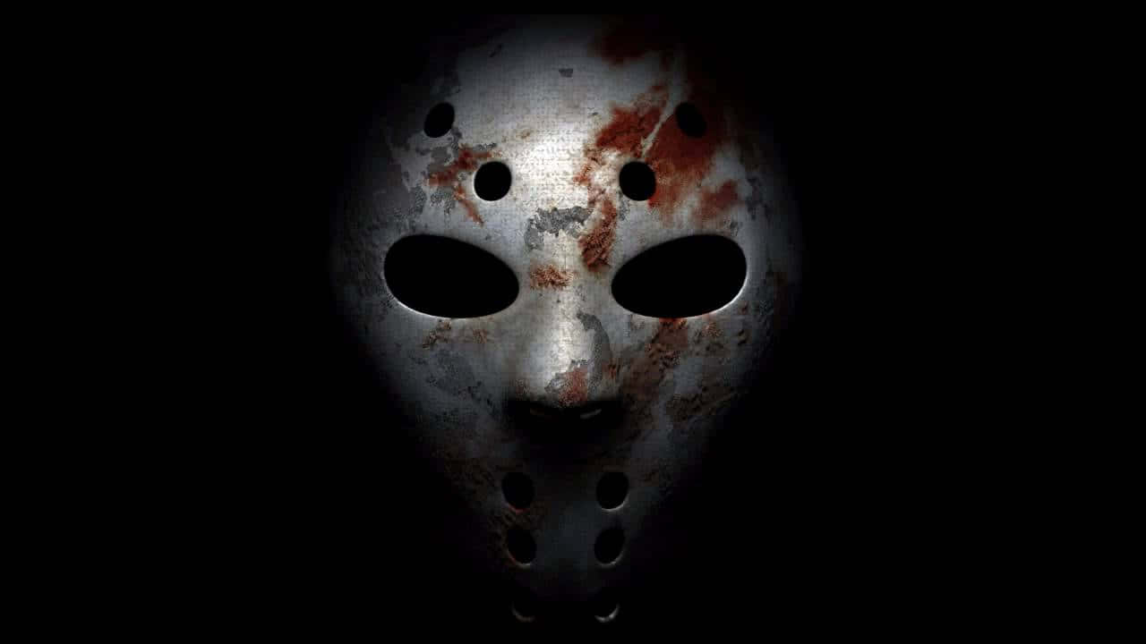 Menacing Mask Of A Killer Background