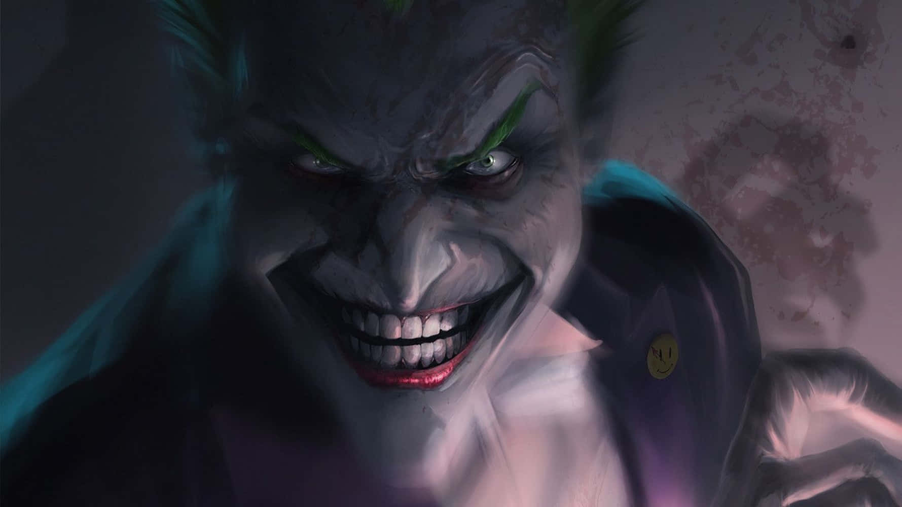 Menacing Visage Of The Dangerous Joker Background