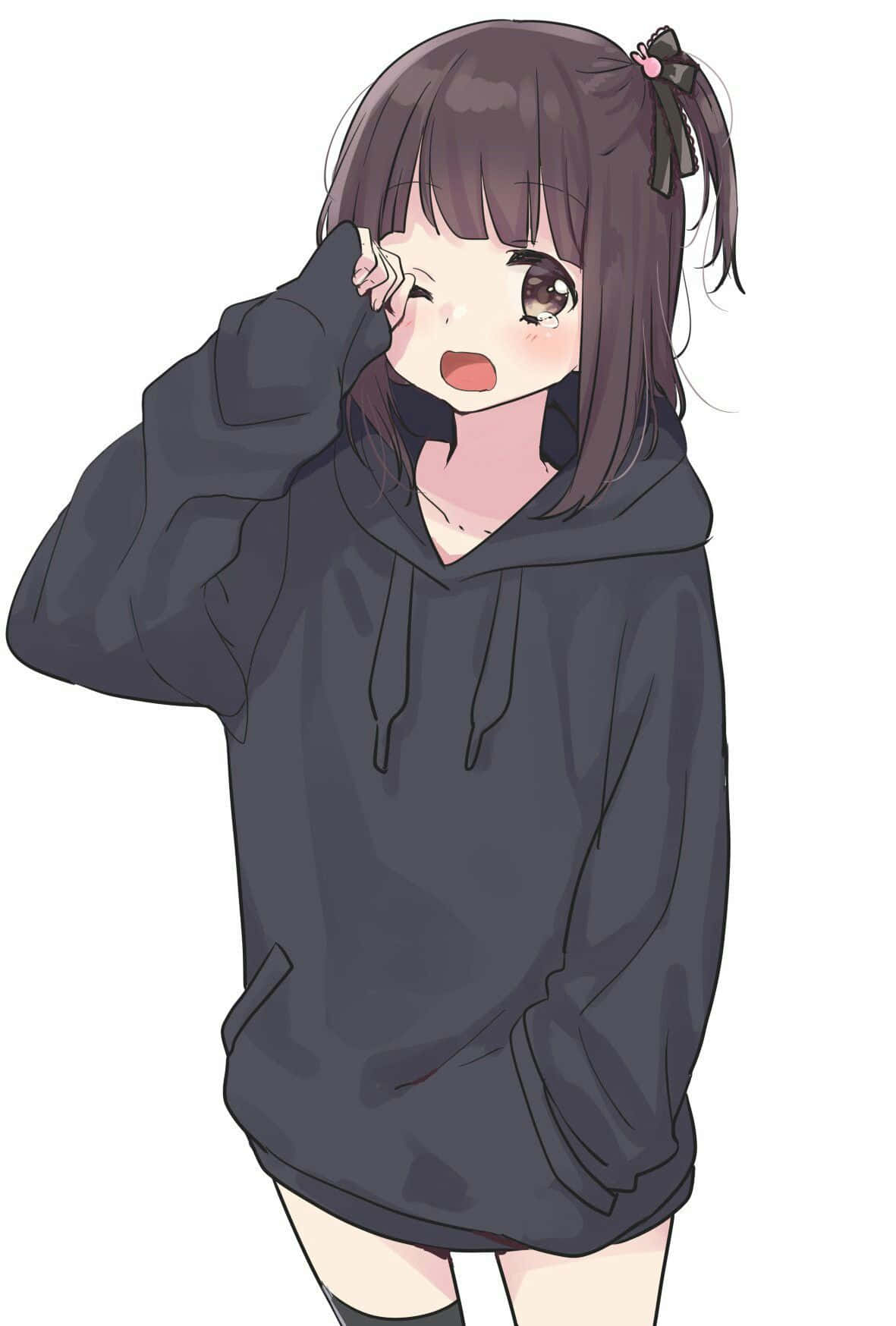 Menhera Chan Feeling Both Cute And Sad In Harajuku Street Style. Background