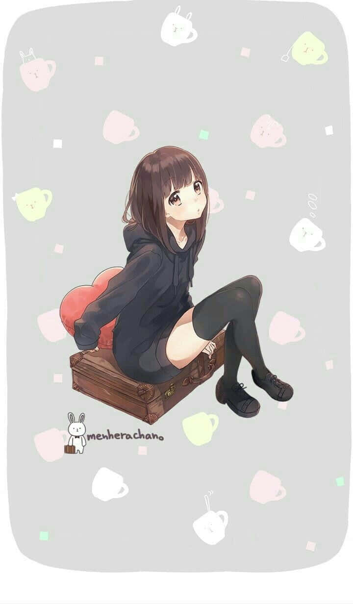 Menhera Chan Style – Pink Aesthetic Background