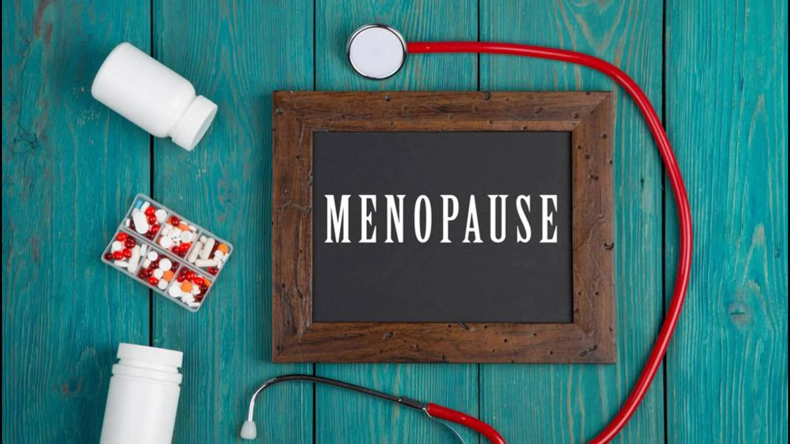 Menopause On Chalkboard Background