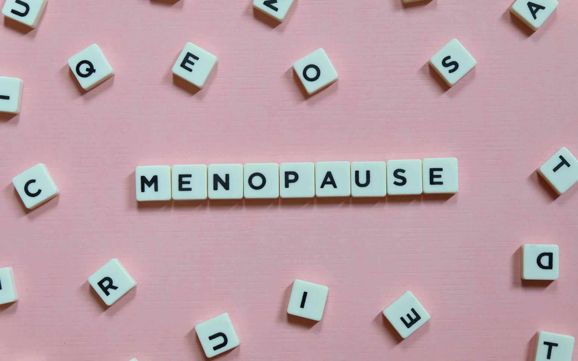 Menopause Scrabble Word Background