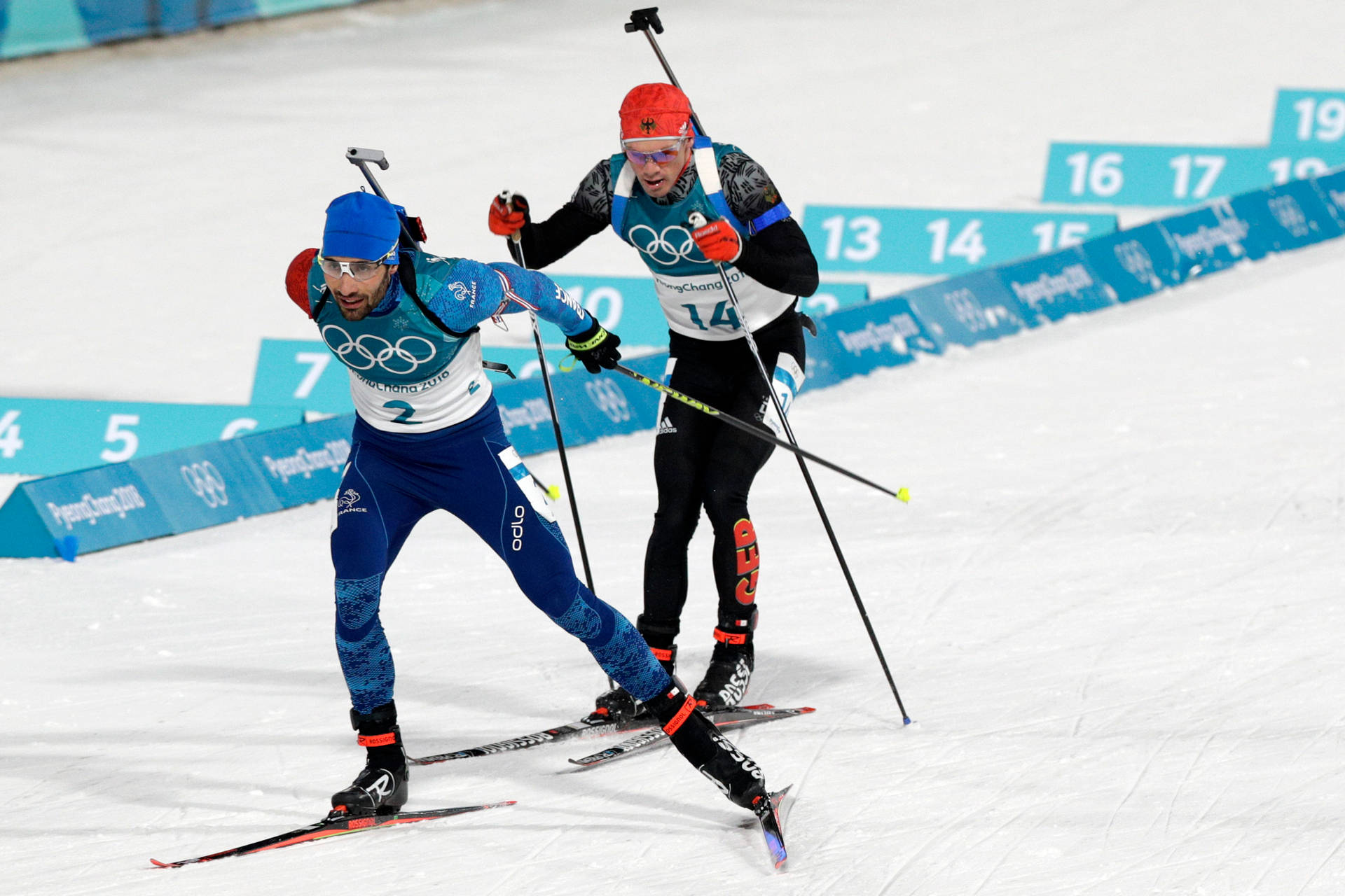 Men’s Biathlon Martin Fourcade And Simon Schempp Background