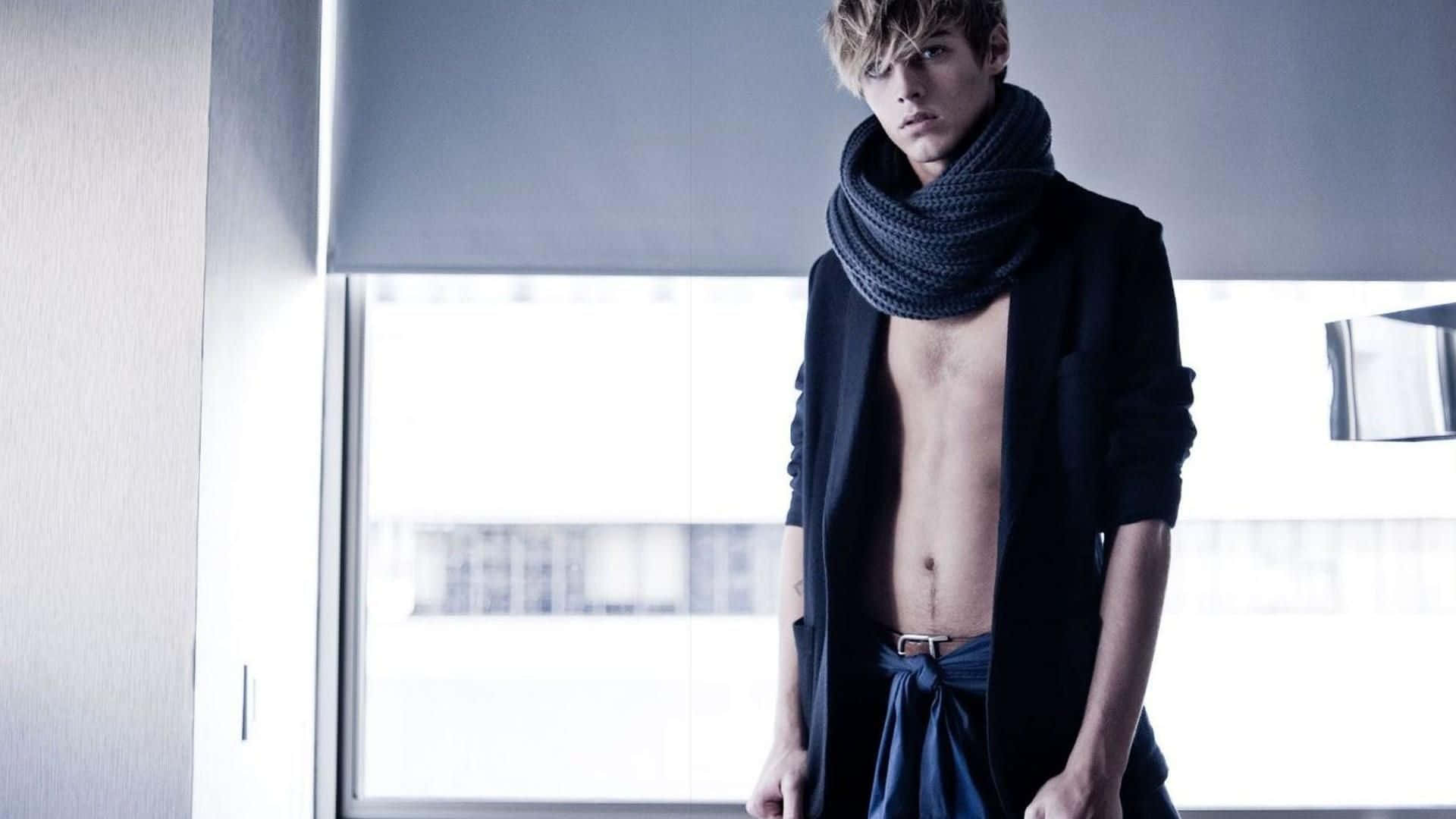 Mens Fashion Wool Scarf