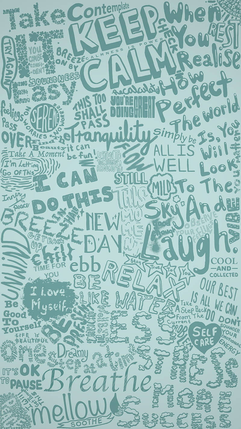 Mental Health Word Art Phone Background