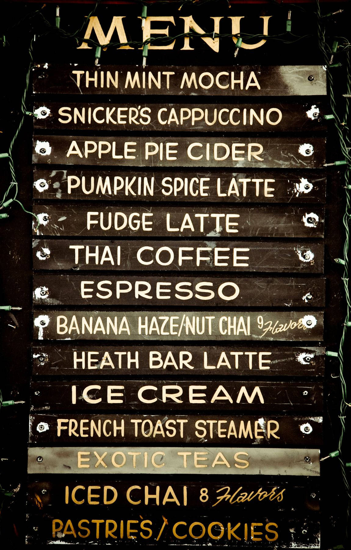 Menu Coffee Board List Photo