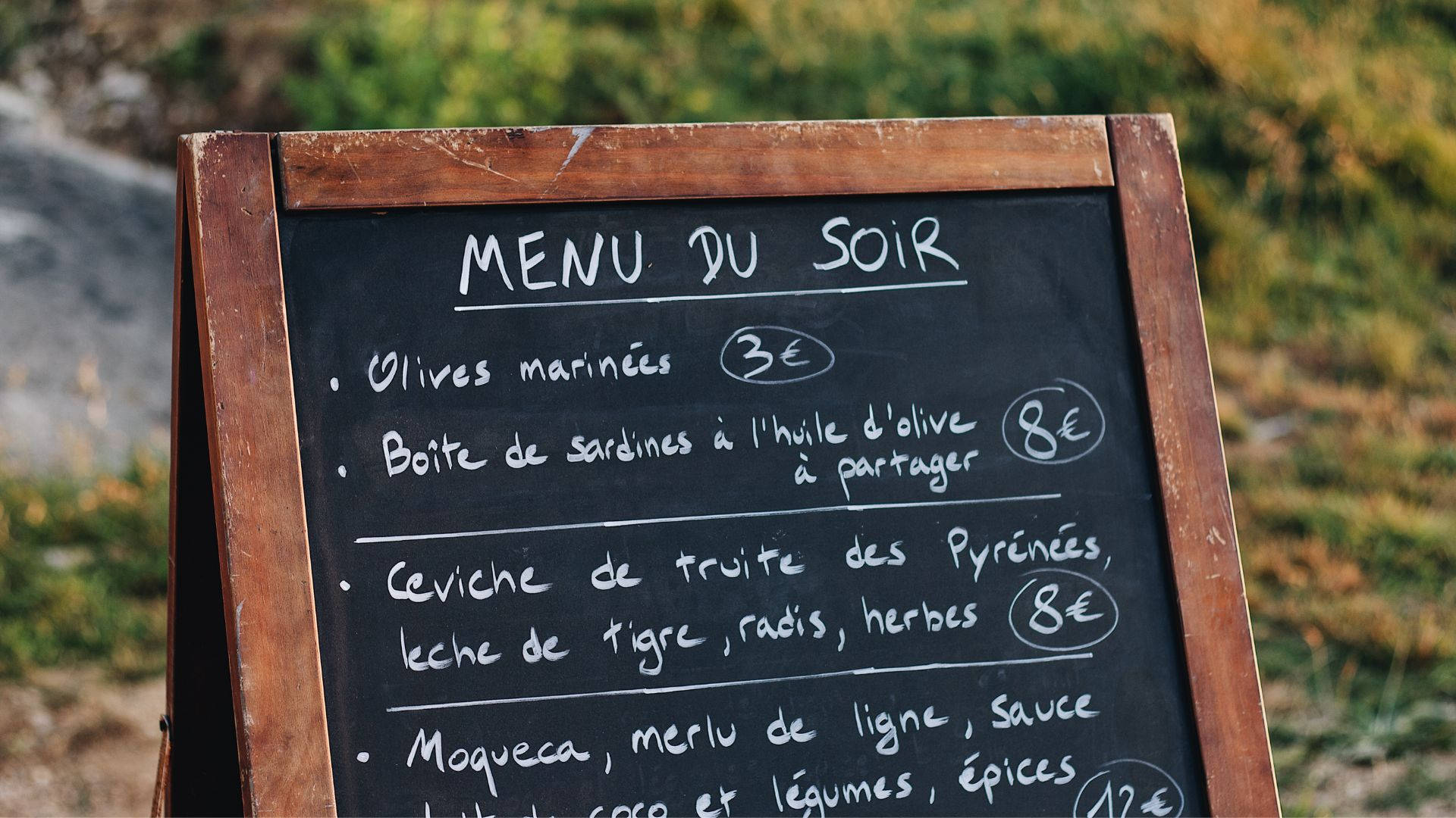 Menu Dinner French Food Board Photo Background