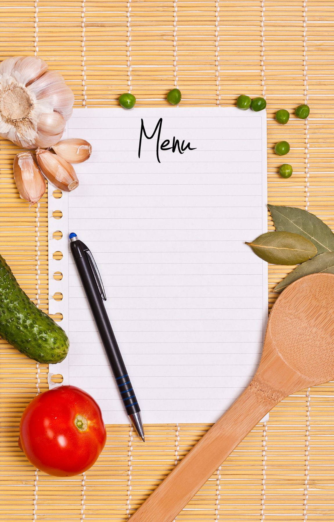 Menu List Blank Flat Lay Photography Background