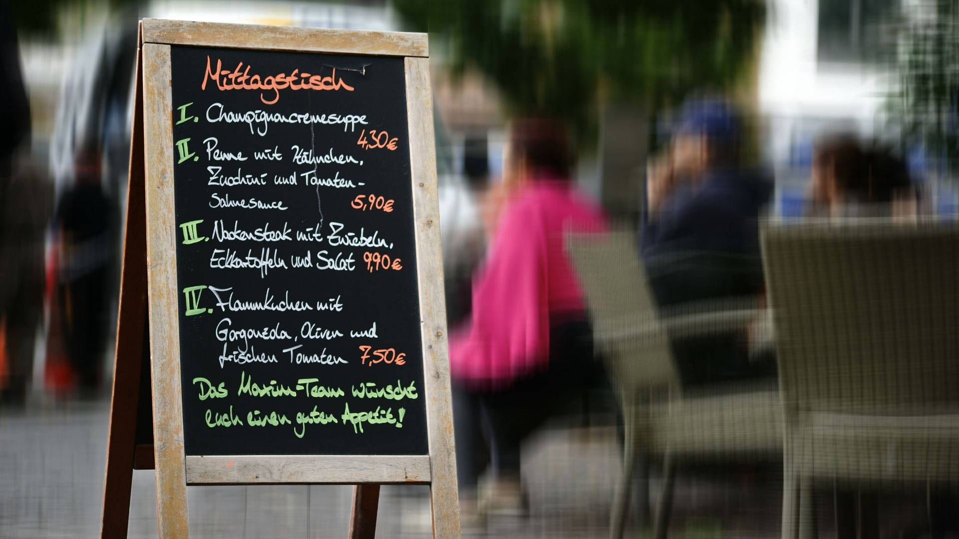 Menu Lunch German Food Board Photo