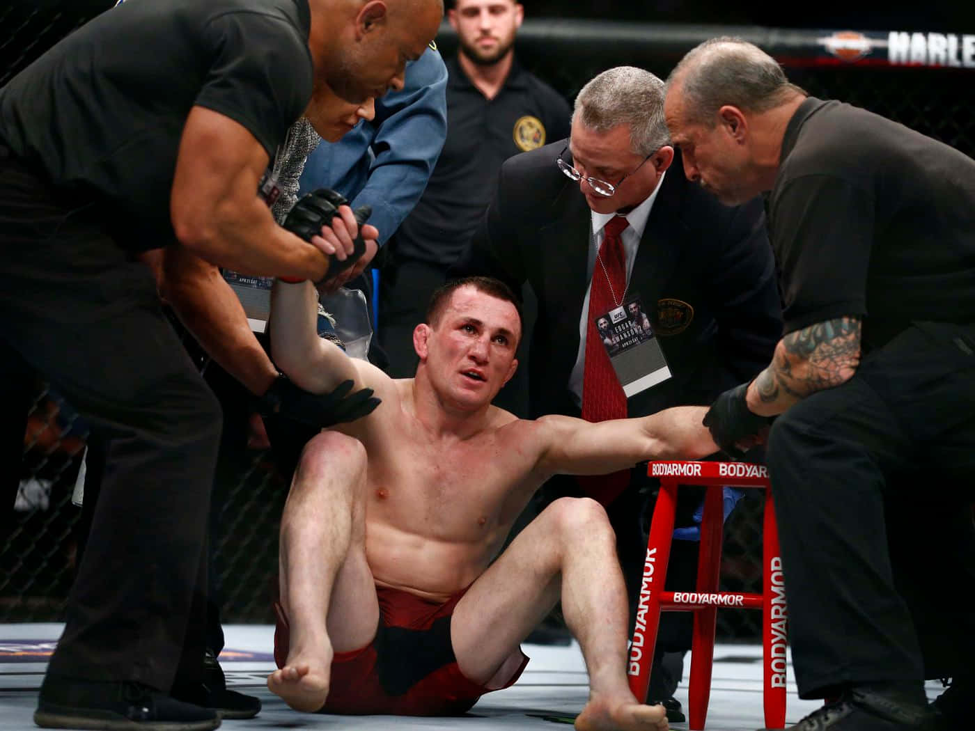Merab Dvalishvili Beaten-up Background