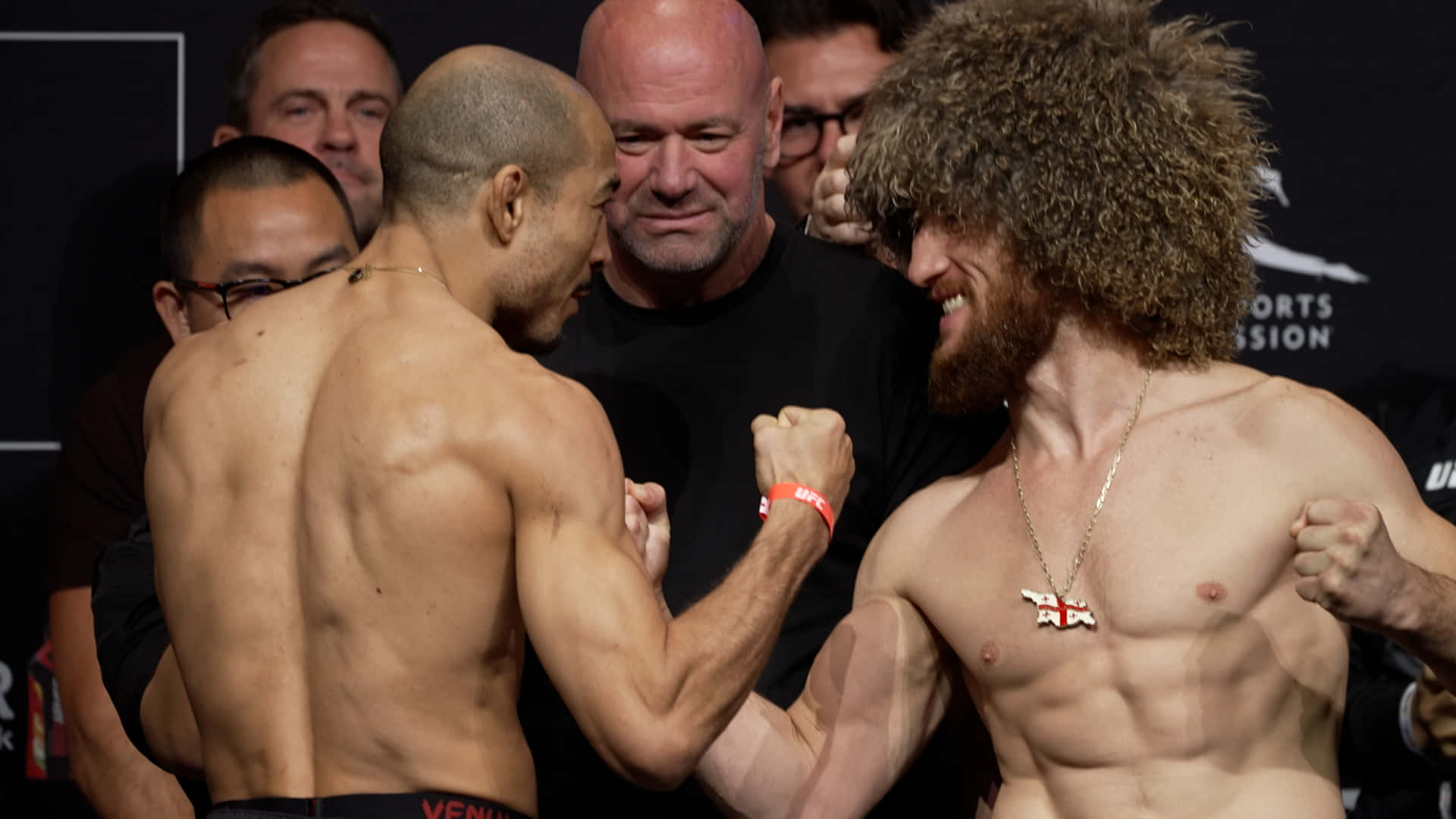 Merab Dvalishvili Face-off Background