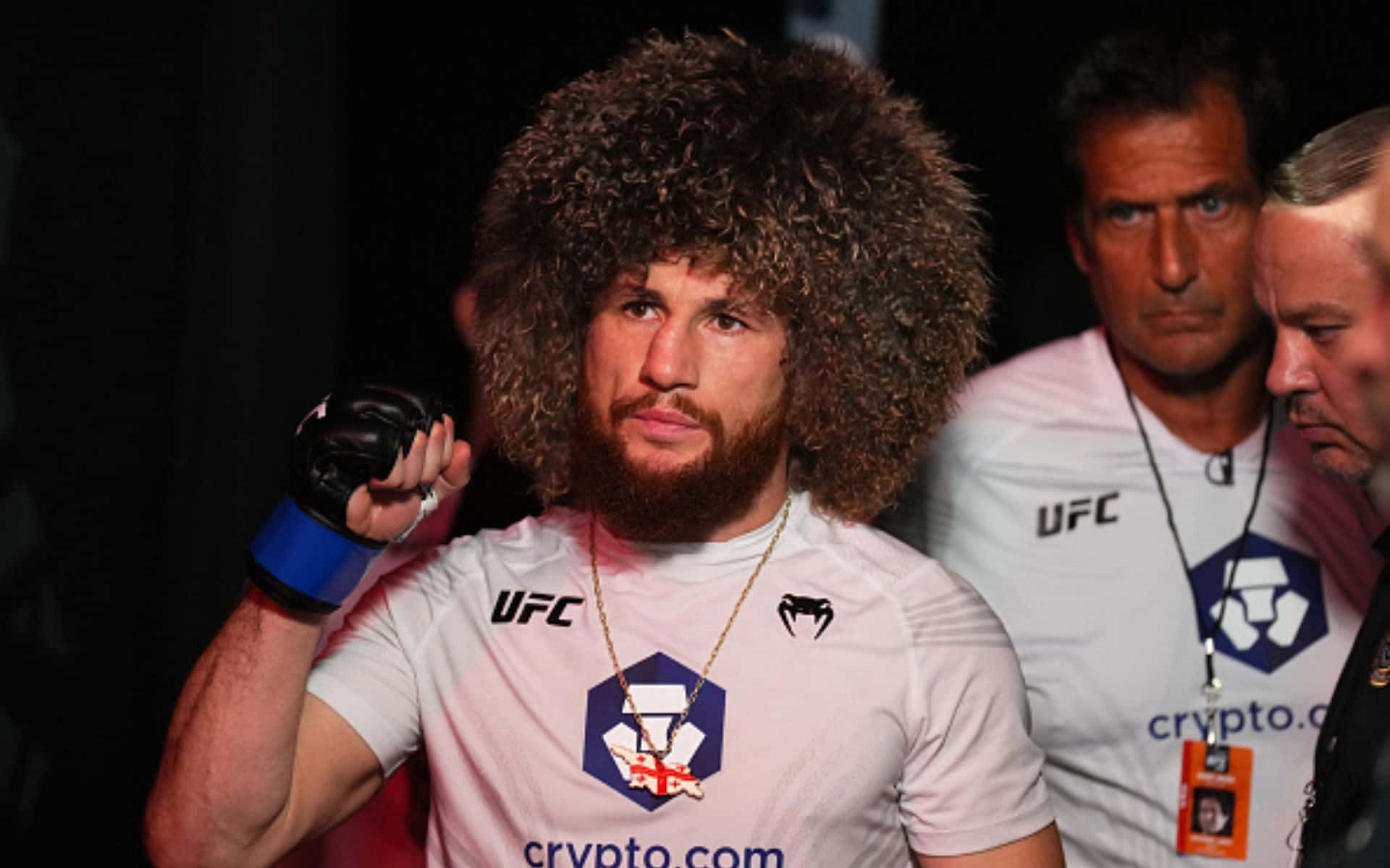 Merab Dvalishvili Looking Serious Background