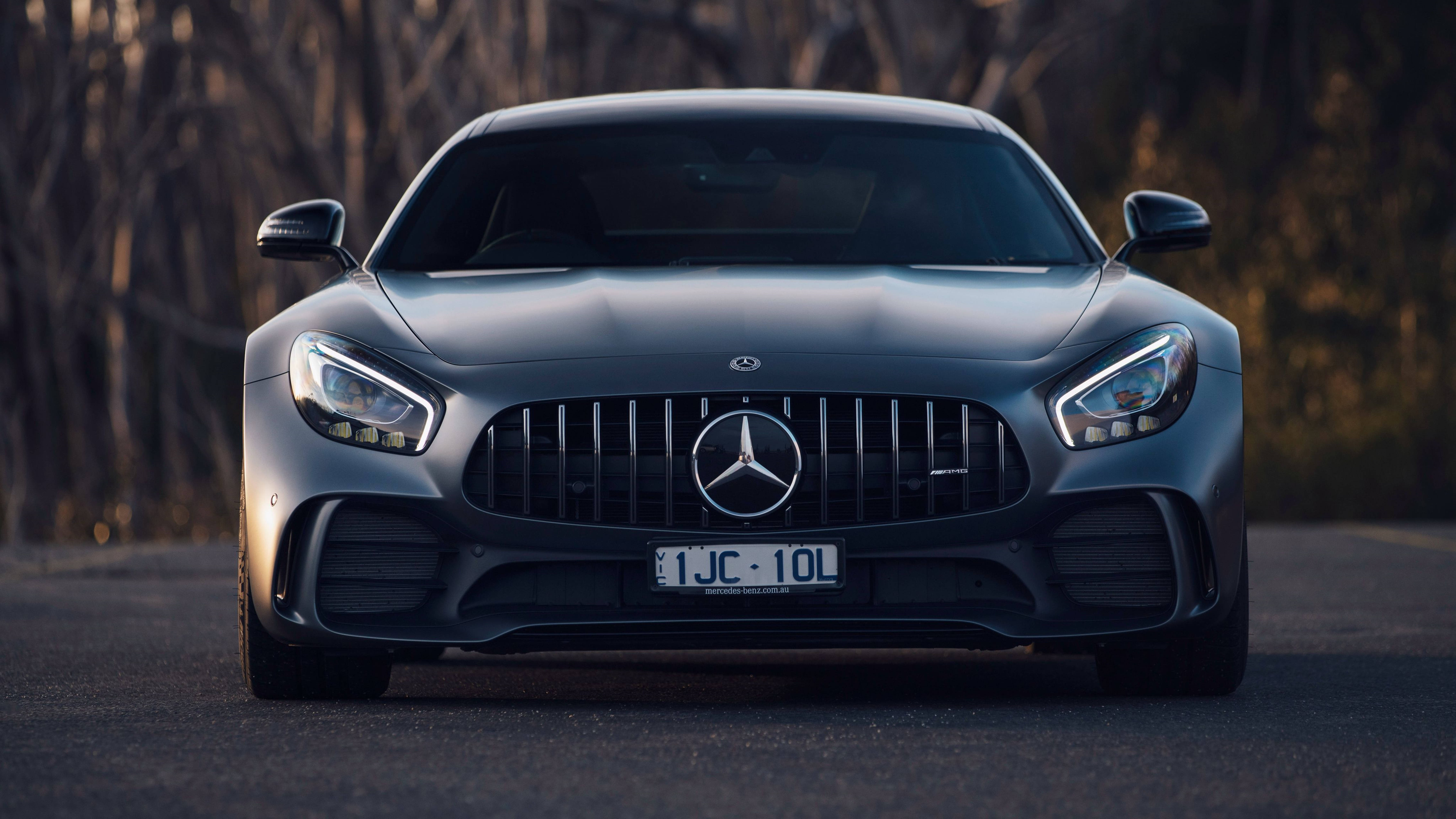 Mercedes Amg 4k Black Aesthetic Car Front View