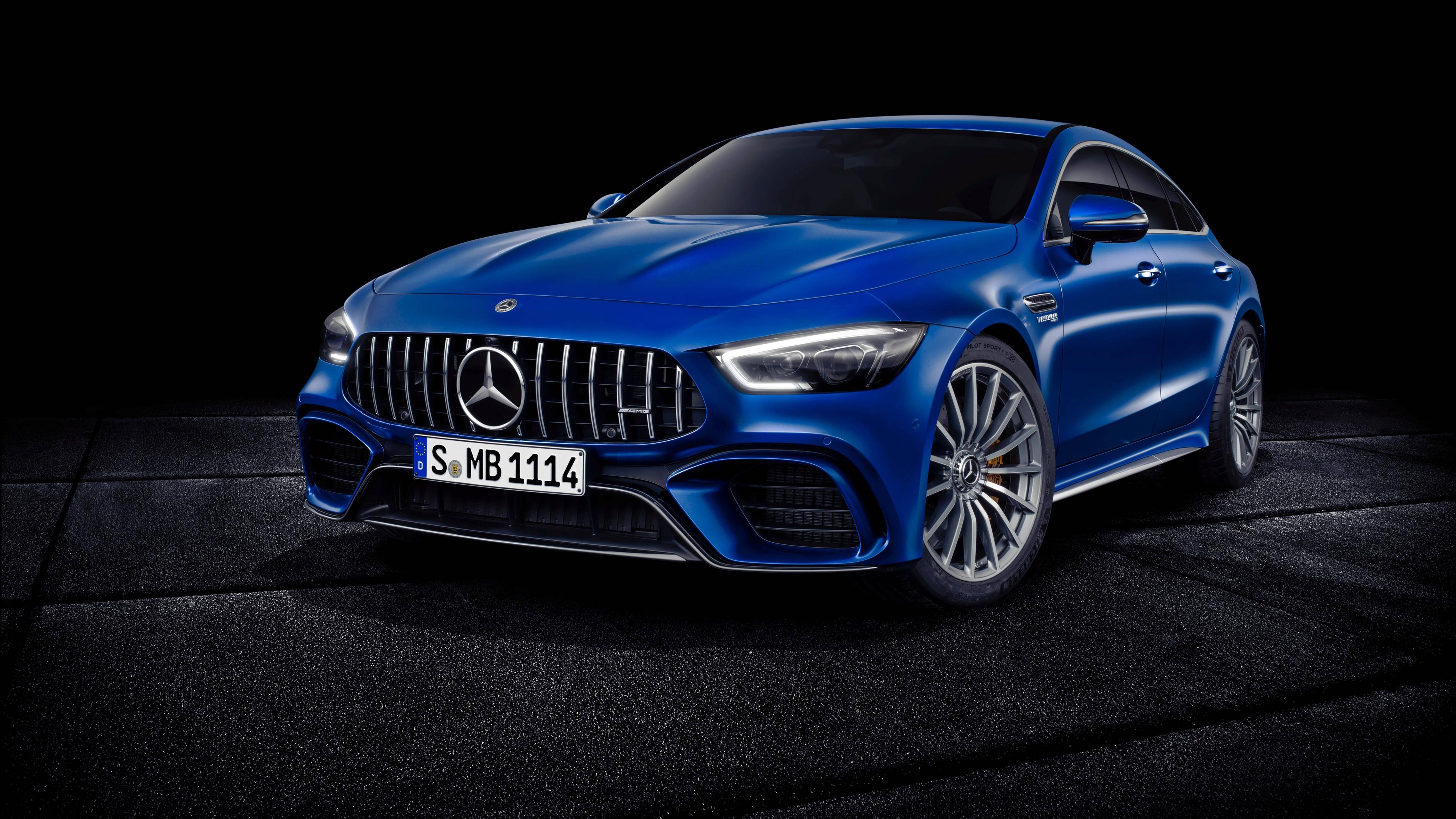 Mercedes Amg 4k Blue Aesthetic On Black Background