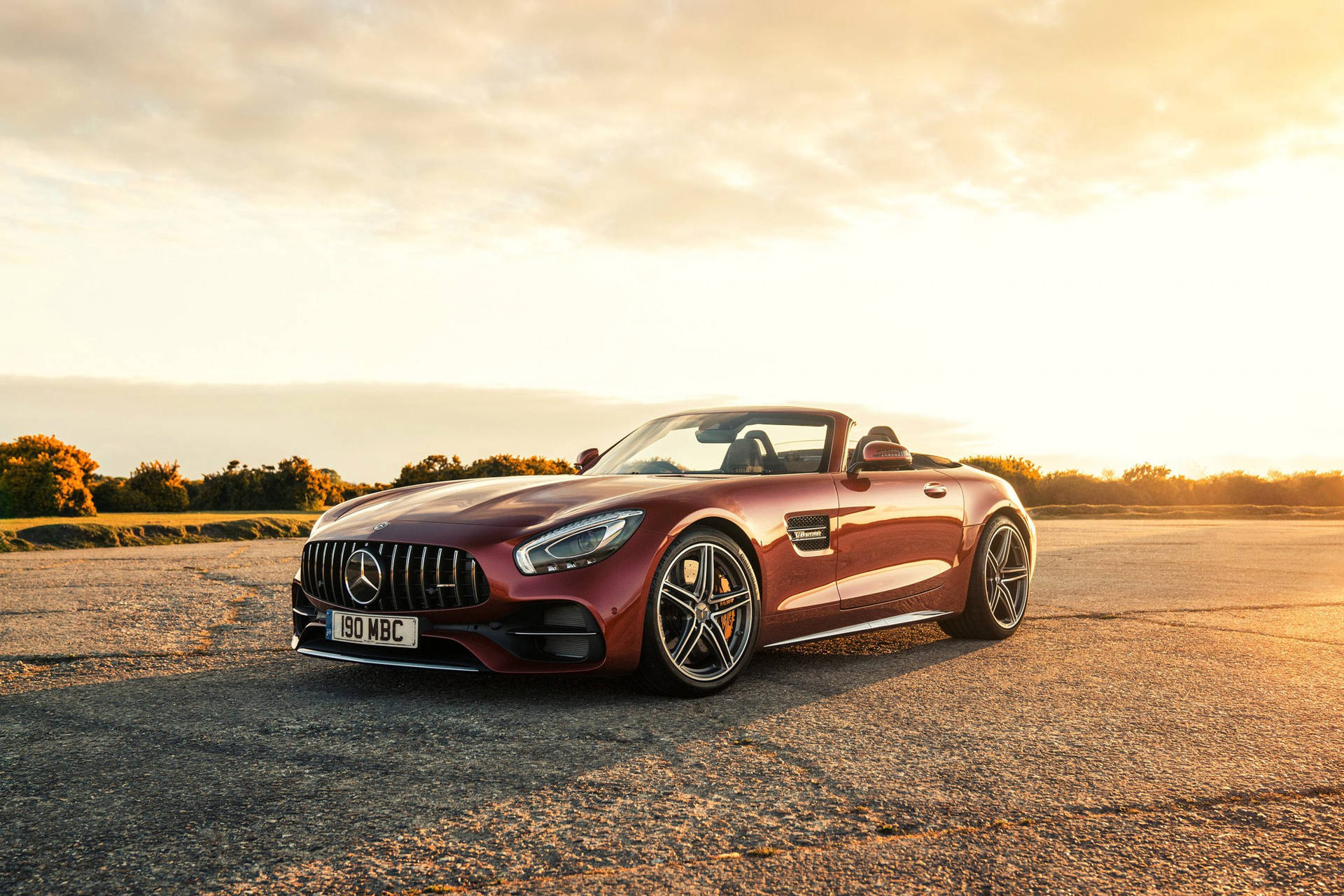 Mercedes Amg Gt Roadster - A Red Sports Car Background