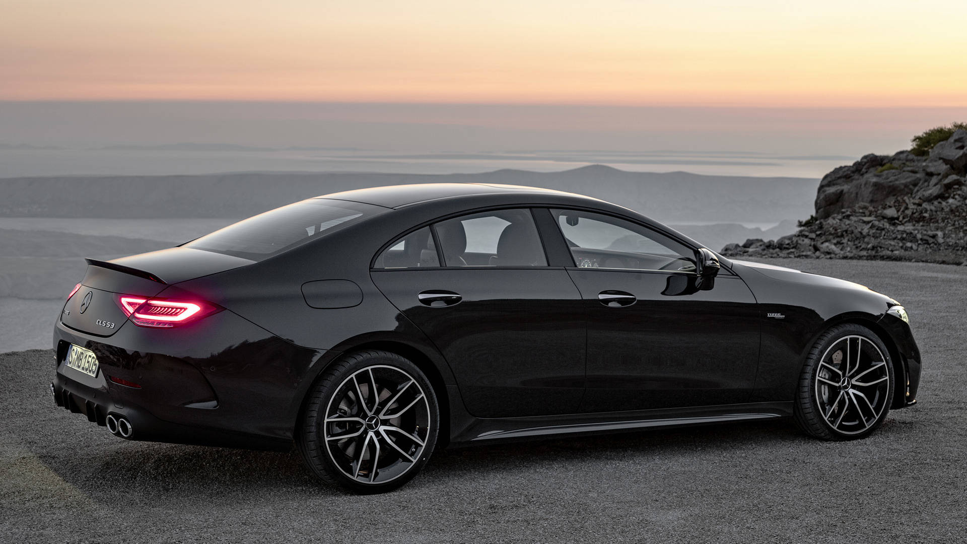 Mercedes Amg With Sleek Black Body Background