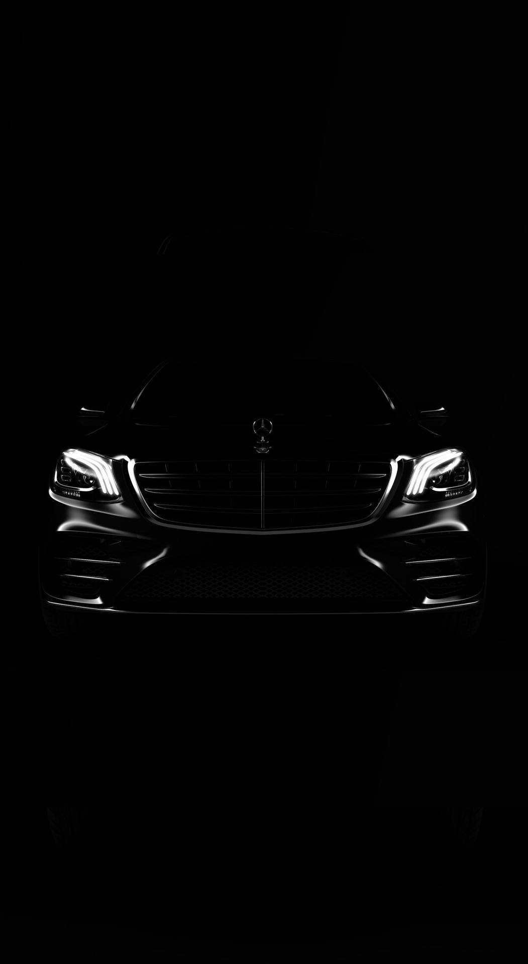 Mercedes Benz Car White Headlights