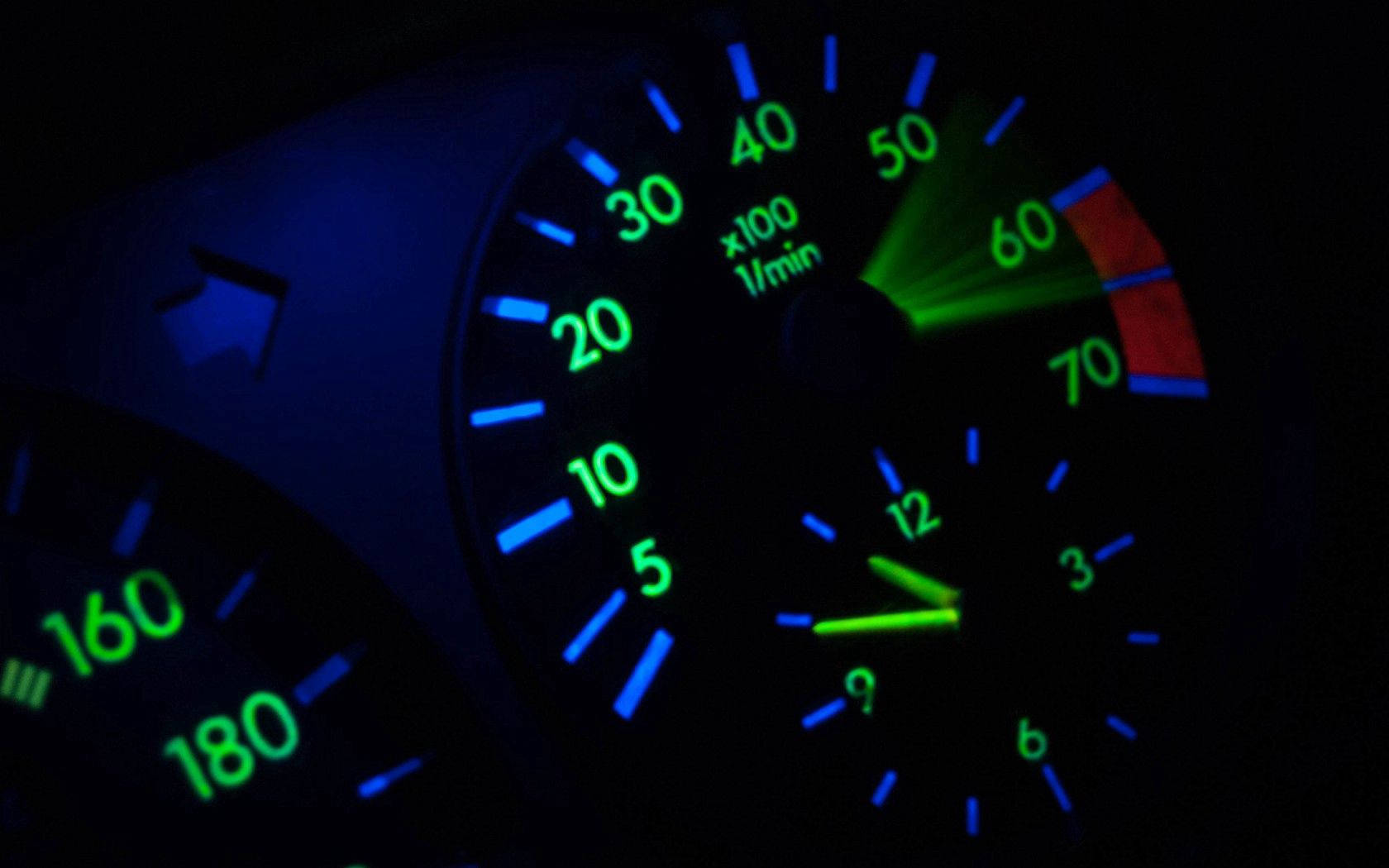 Mercedes Benz Neon Speedometer Background