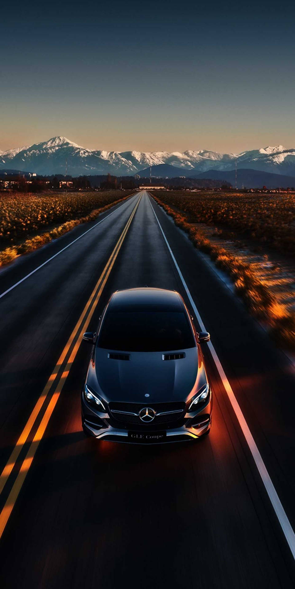 Mercedes Benz On The Road Iphone Background