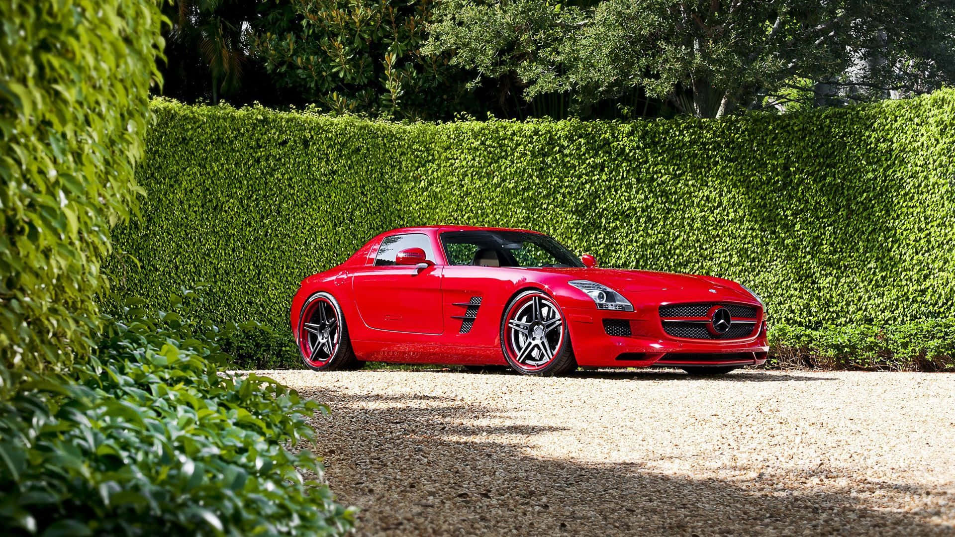Mercedes Benz Red Sls Amg Background