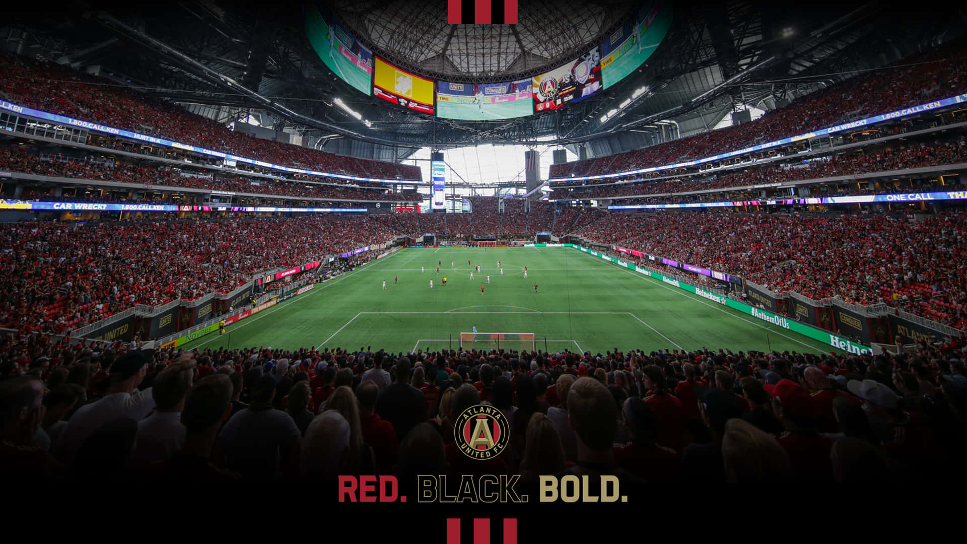 Mercedes Benz Stadium Atlanta United Fc Logo Background