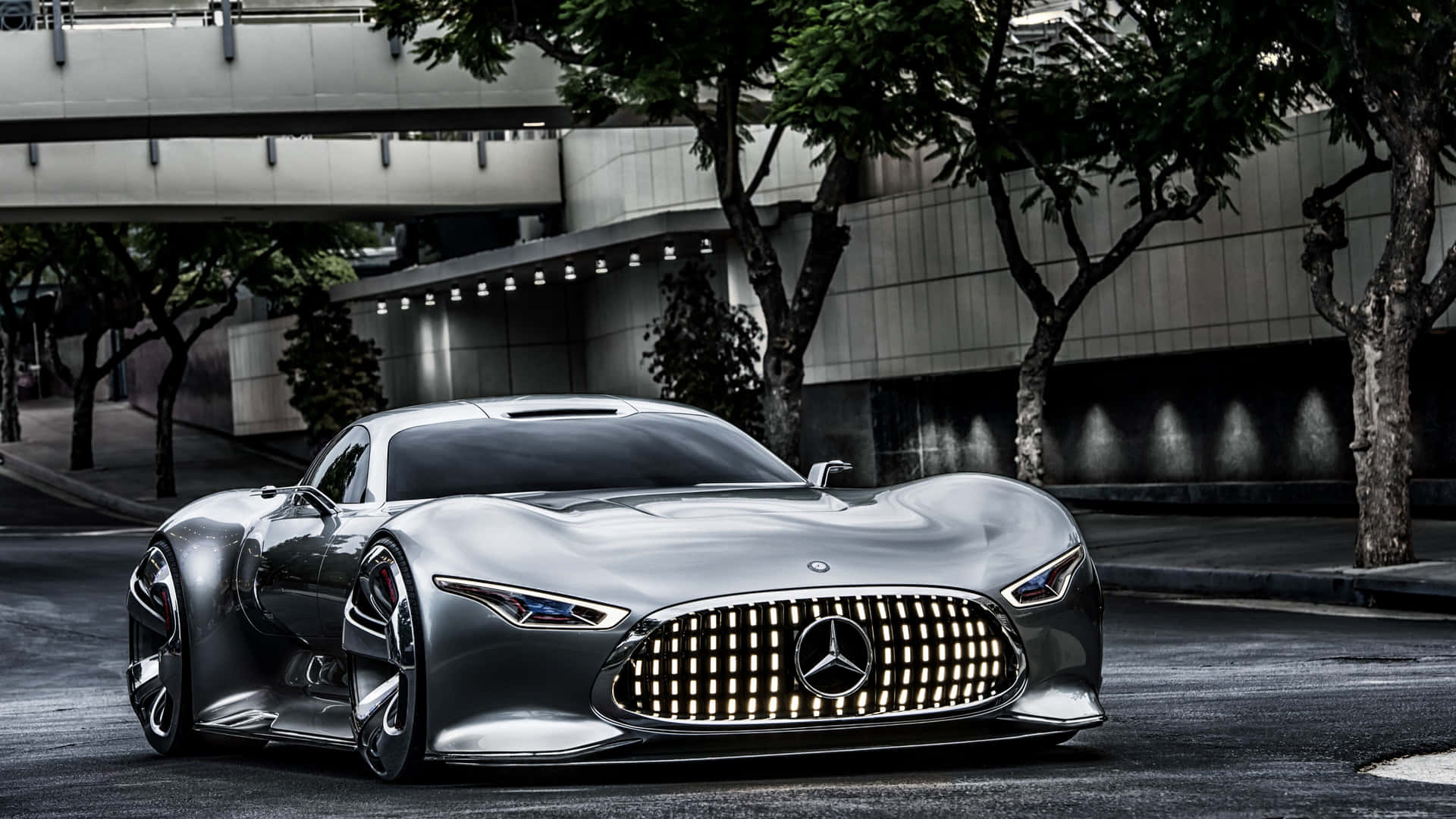 Mercedes Concept Car Near Tree 4k