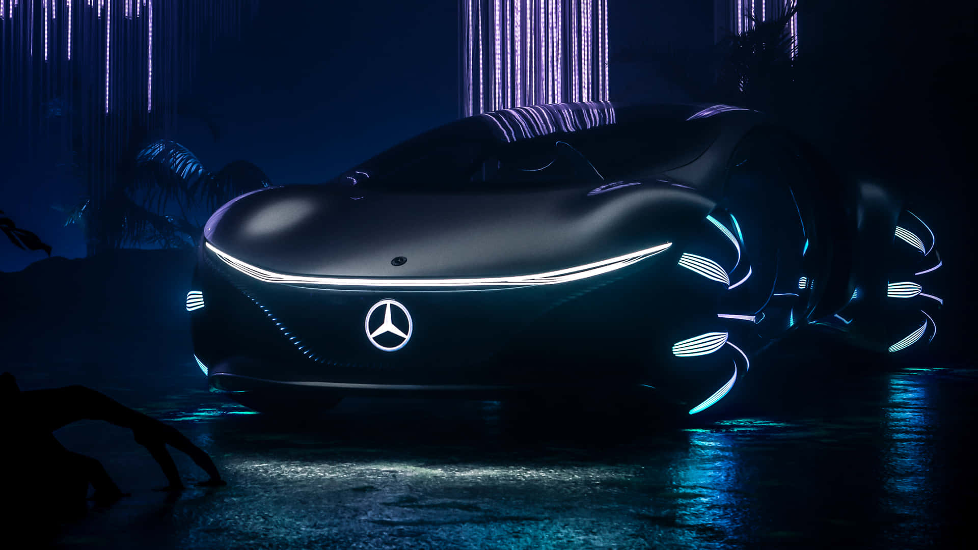 Mercedes E-car Concept 4k Background