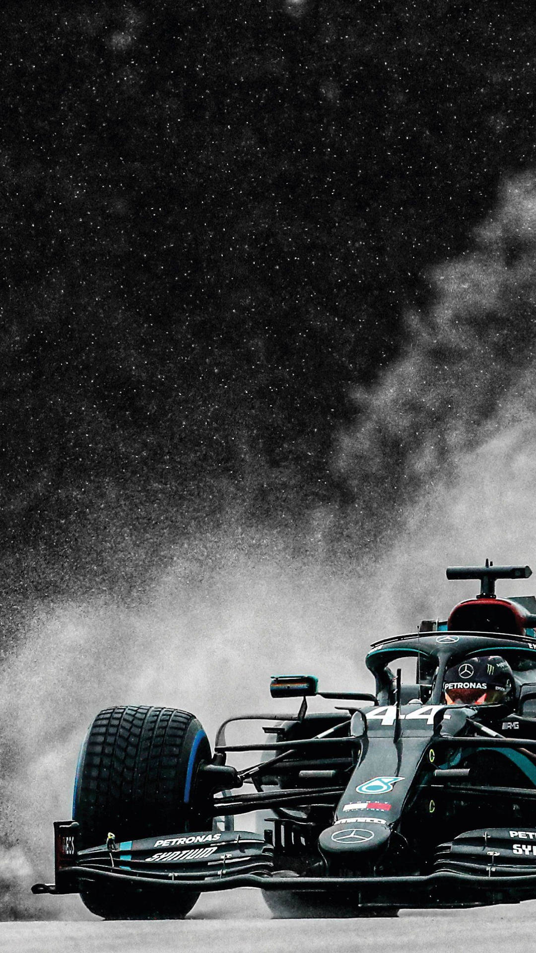 Mercedes F1 Iphone Drifting Smoke Background