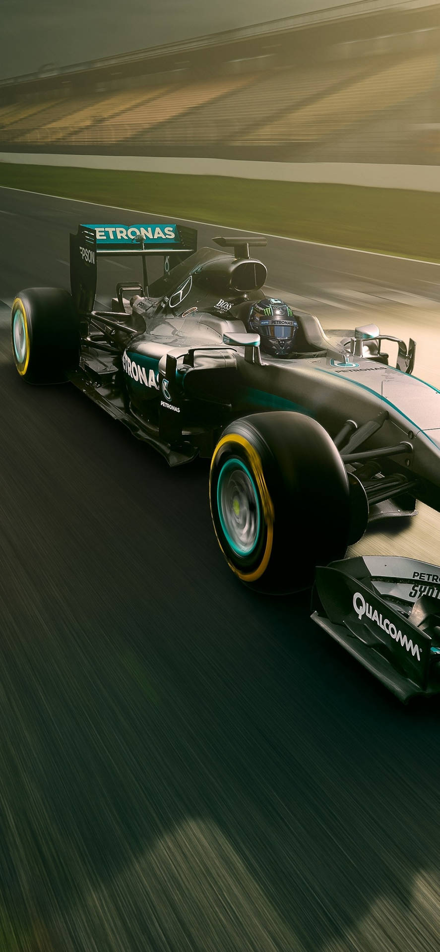 Mercedes F1 Iphone Racing Track Background