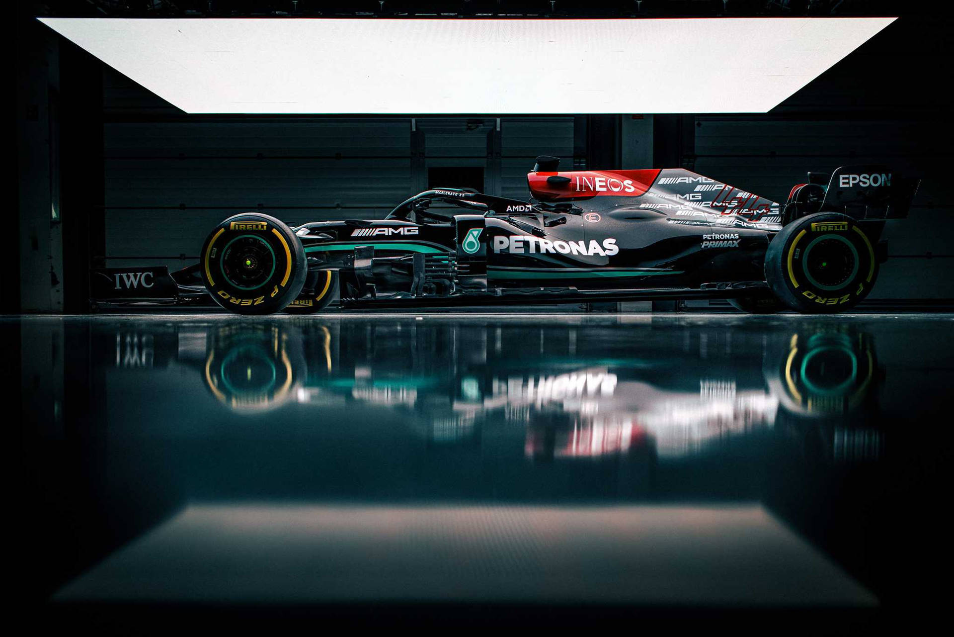 Mercedes F1 Iphone: Stay On Track And On Trend Background