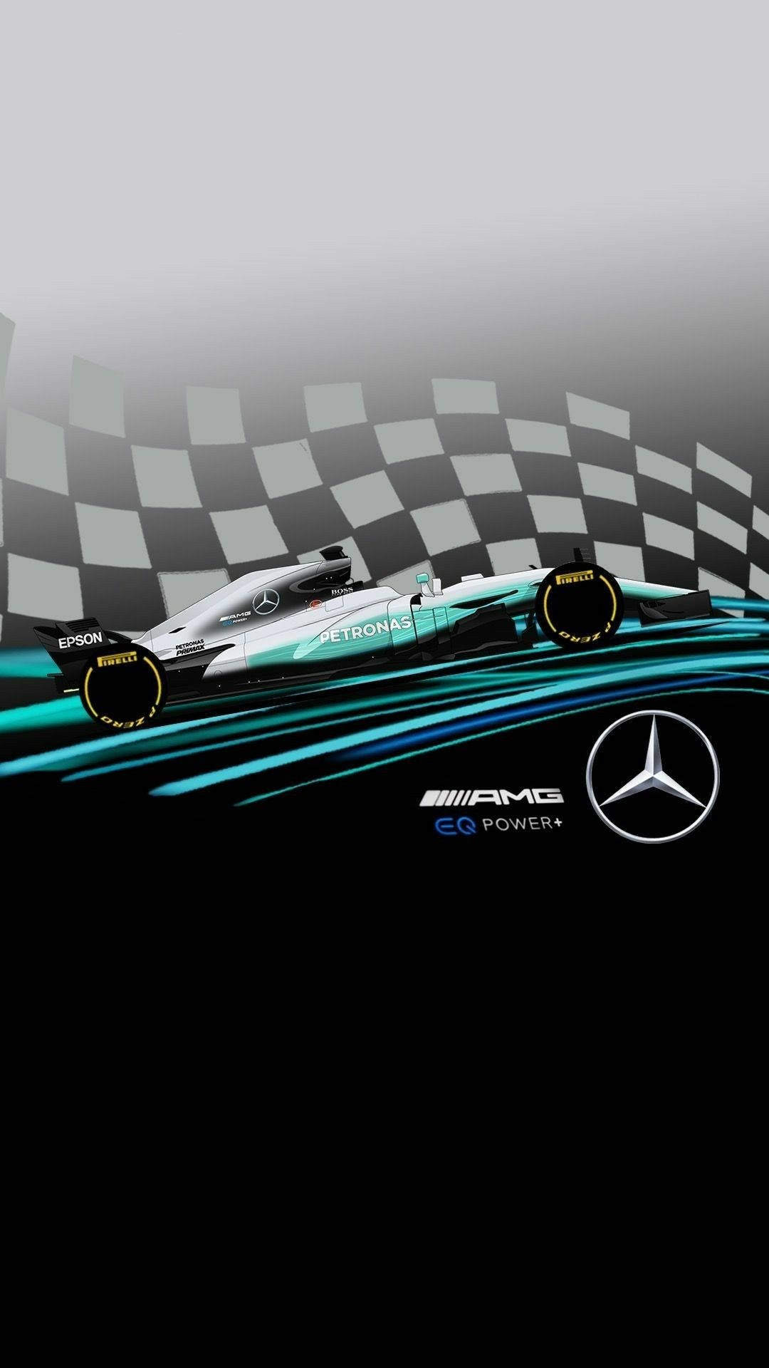 Mercedes F1 Iphone Tiffany Blue Streaks Car Background